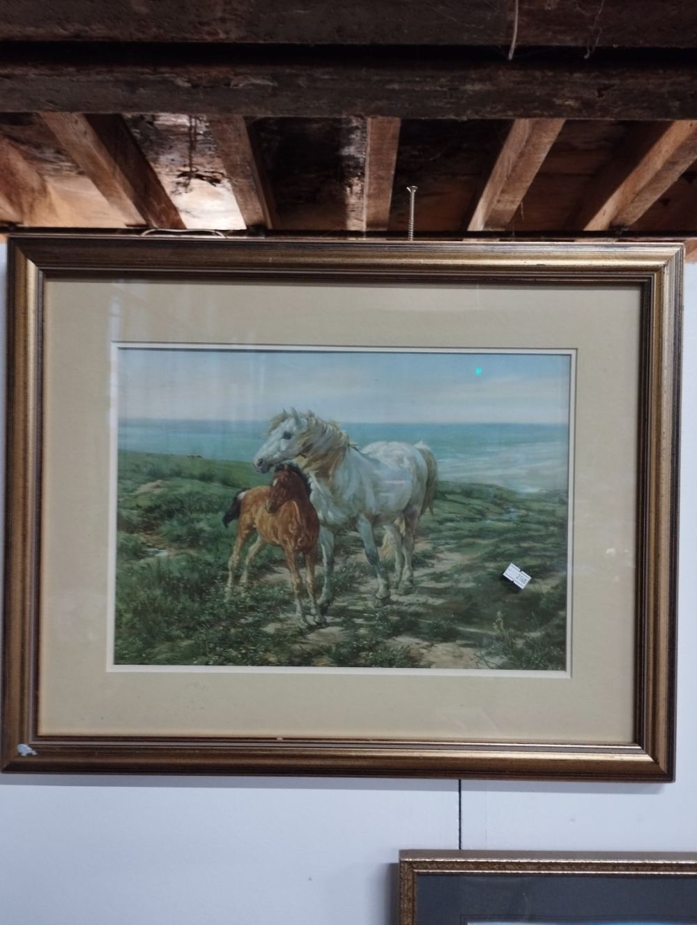 Lot 153: Framed Print of Horses Approx. 60x47cm