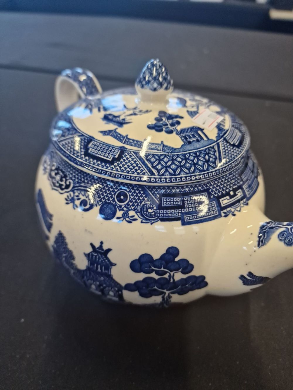 Lot 156: Johnson Brothers (Bros) England Willow pattern Tea Pot.