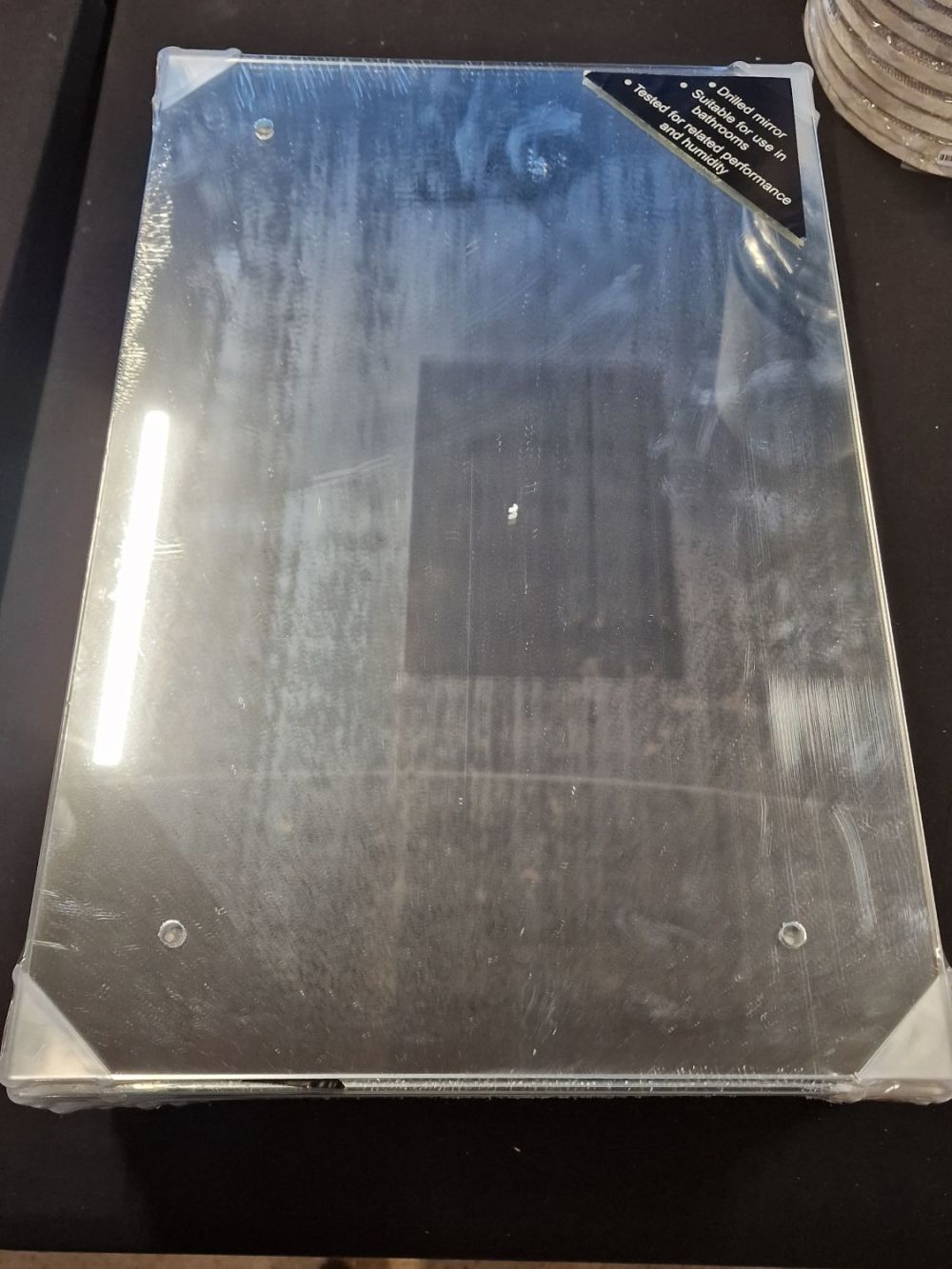 Lot 179: 8 brand new Drilled Bathroom mirrors 30x40cm