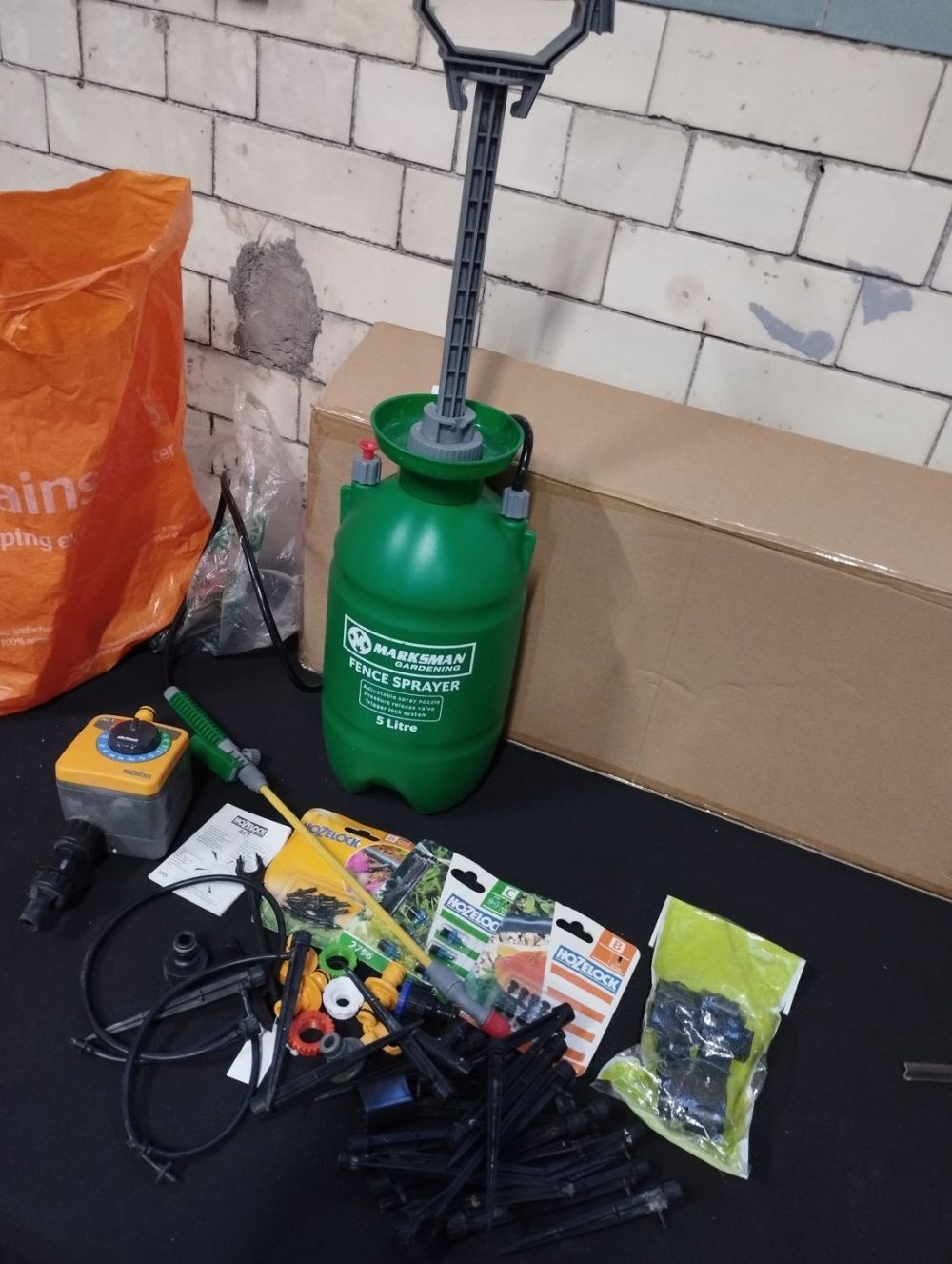 Lot 184: Gardening Items inc Hozelock Automatic Watering System and...