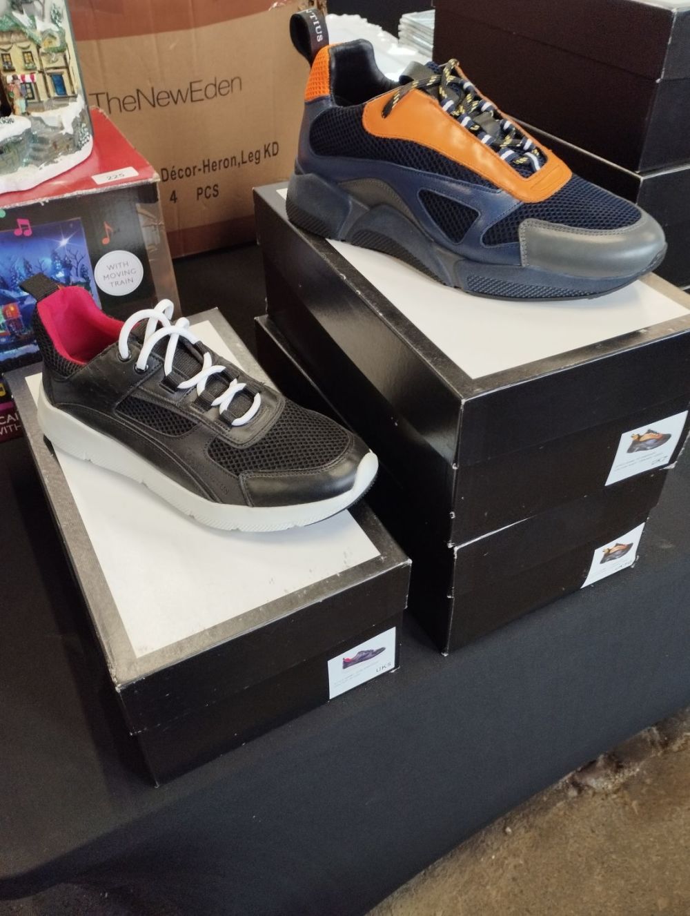 Lot 230: Three Pairs Brand New Vincentius Mens Sneakers Black...