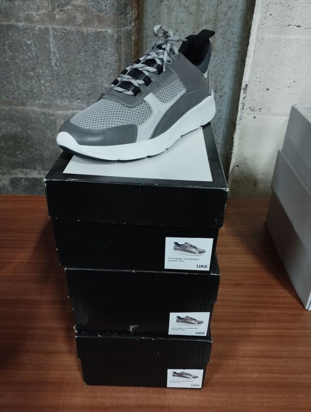 Lot 291: Three Pairs of Brand New Vincentius Mens Grey...