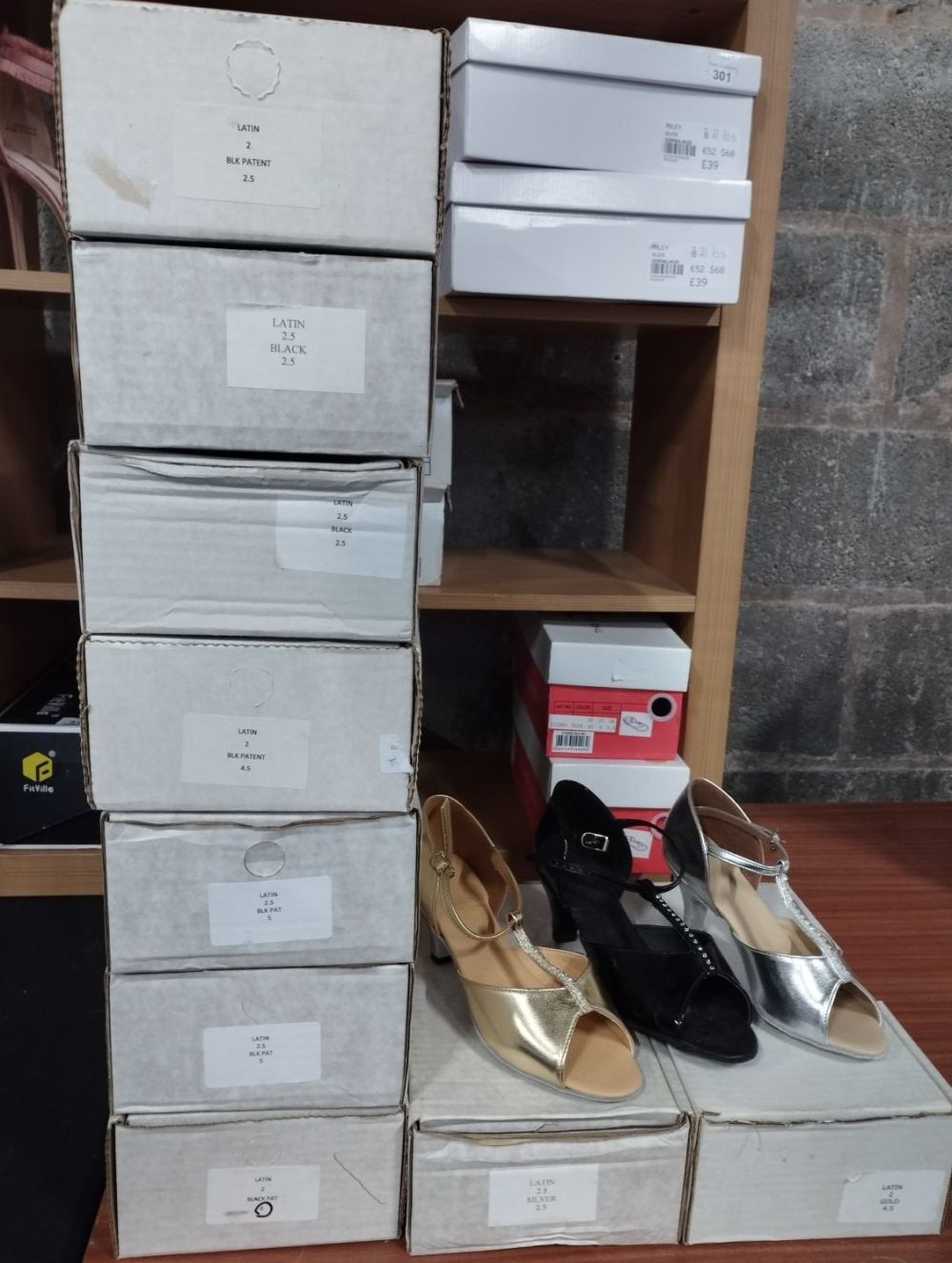 Lot 306: Twelve Pairs of Ladies Latin Dance Shoes.