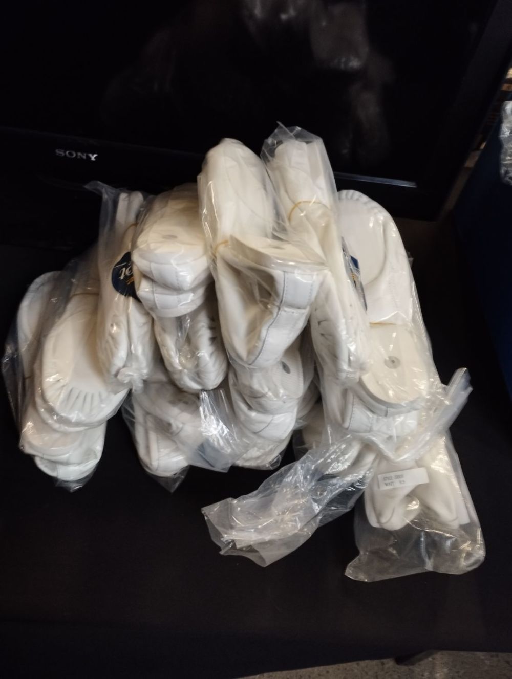 Lot 356: Approximately 15 Pairs of Rubber Sole White Dancing...
