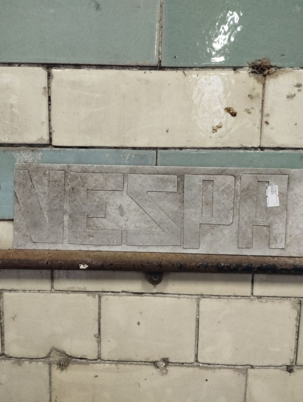 Lot 367: A Homemade Vespa Sign Approx. 30x10cm