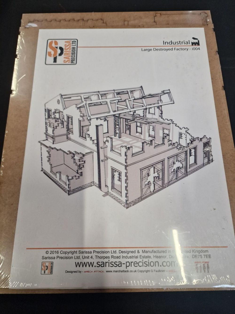 Lot 369: Sarissa Precision model kit Industrial Large destroyed factory...