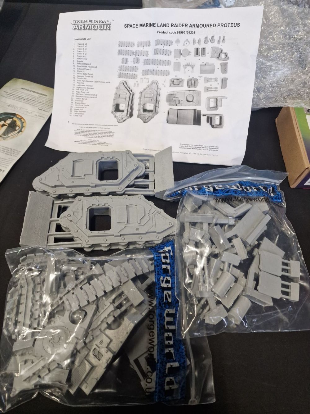 Lot 380: Forge world warhammer space marine land raider armoured...