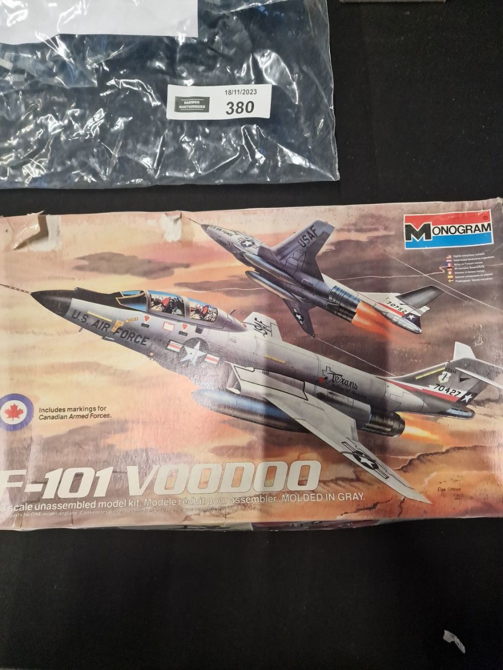 Lot 405: Monogram F-101 Voodoo 1:48 scale, Model in Grey.