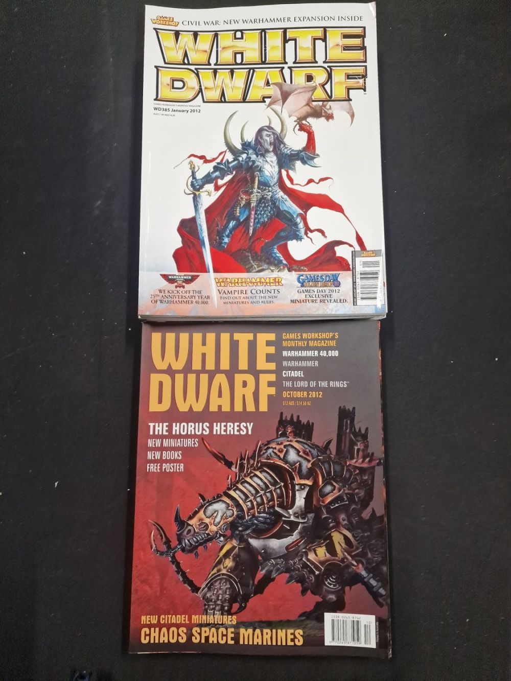 Lot 409: White drawf Jauary through to December 2012 magazines
