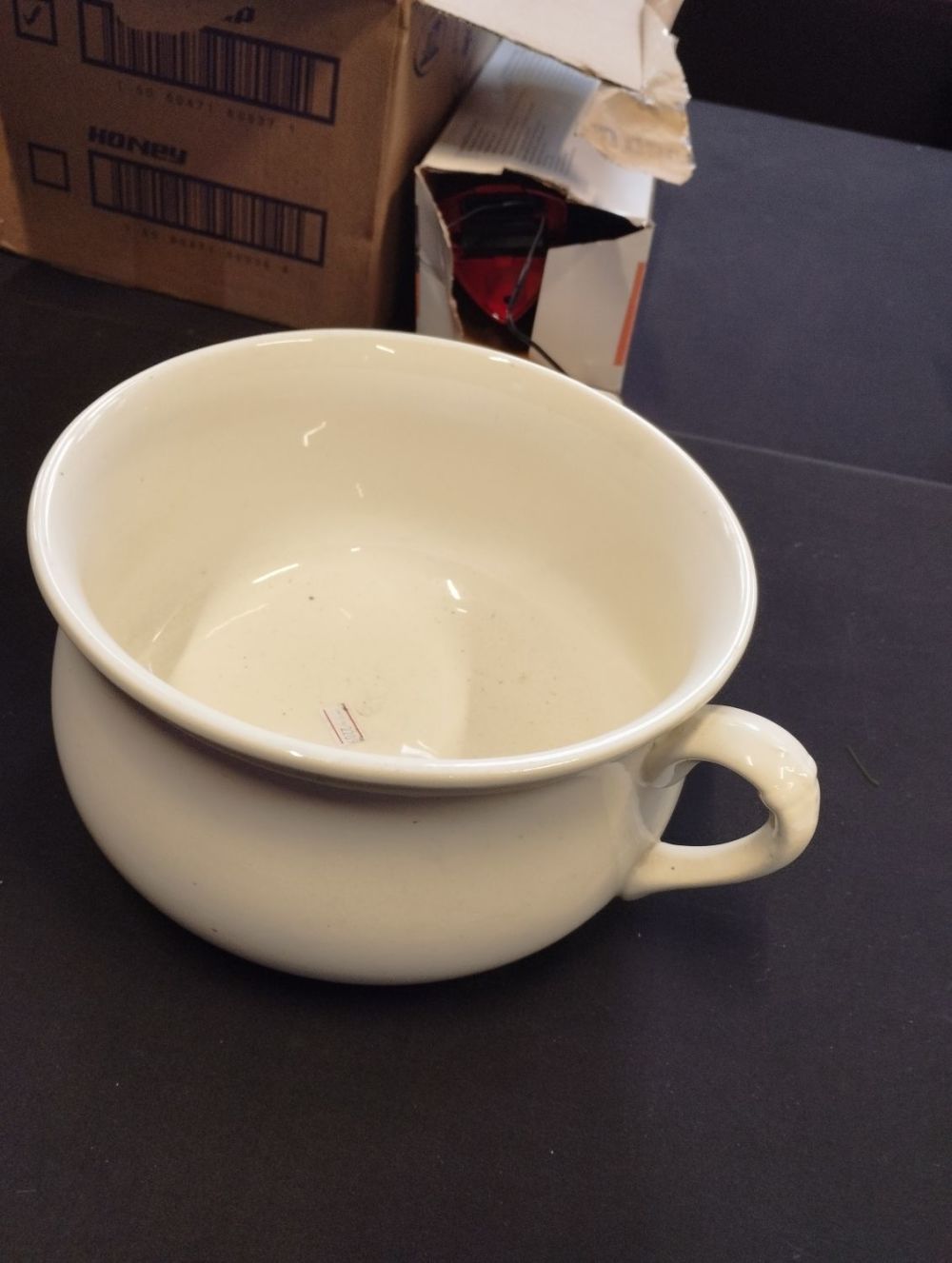 Lot 212: Vintage White Porcelain Chamber Pot