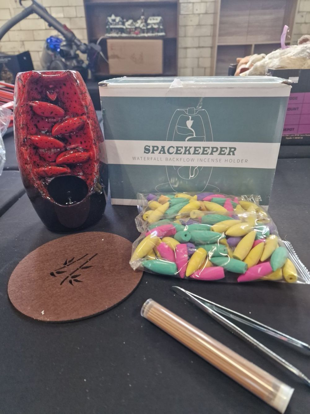 Lot 228: Brand new waterfall back flow incense golder. Including...