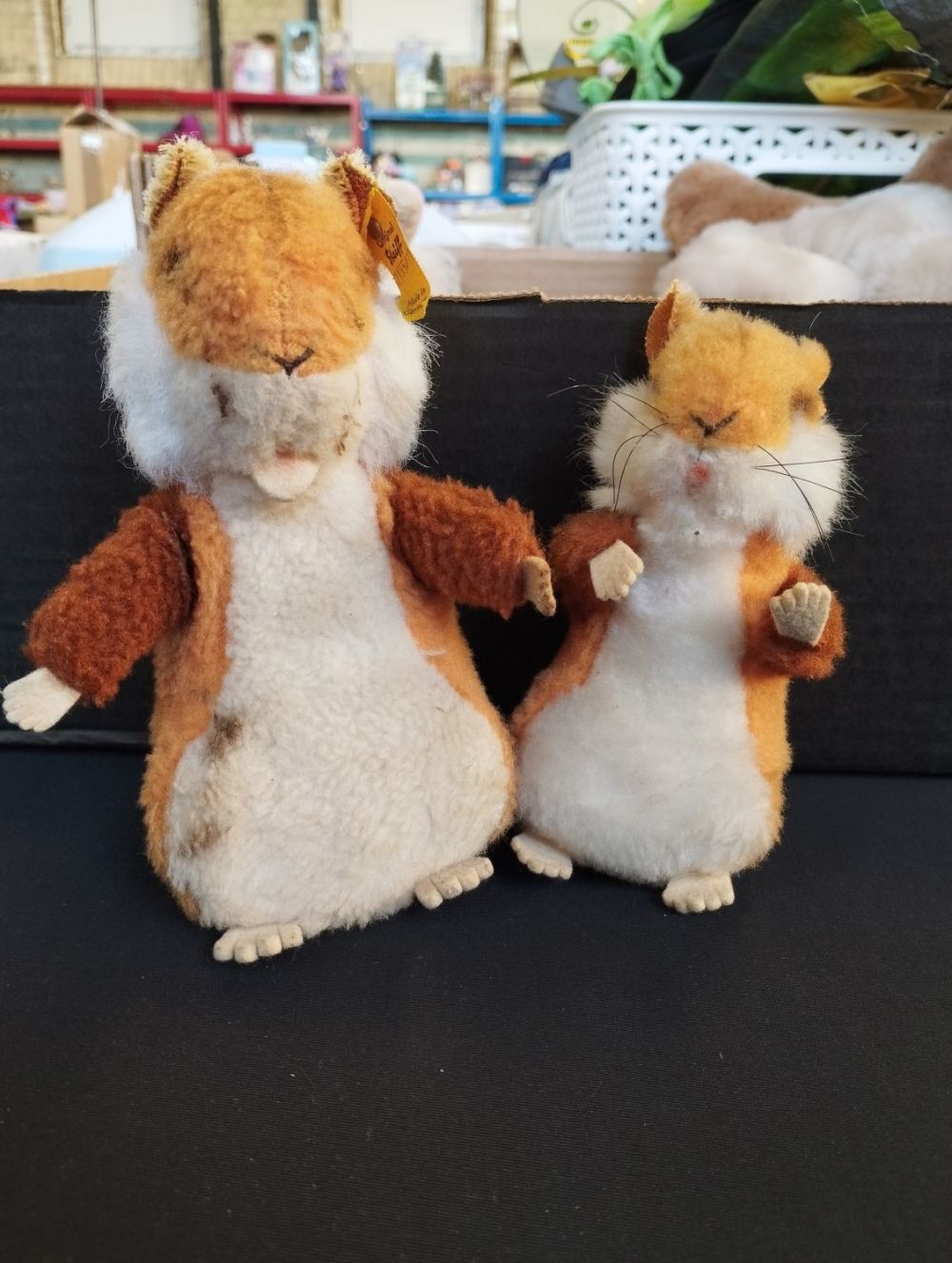 Lot 239: Pair of Vintage Collectable Steiff Goldy Hamsters. Both...