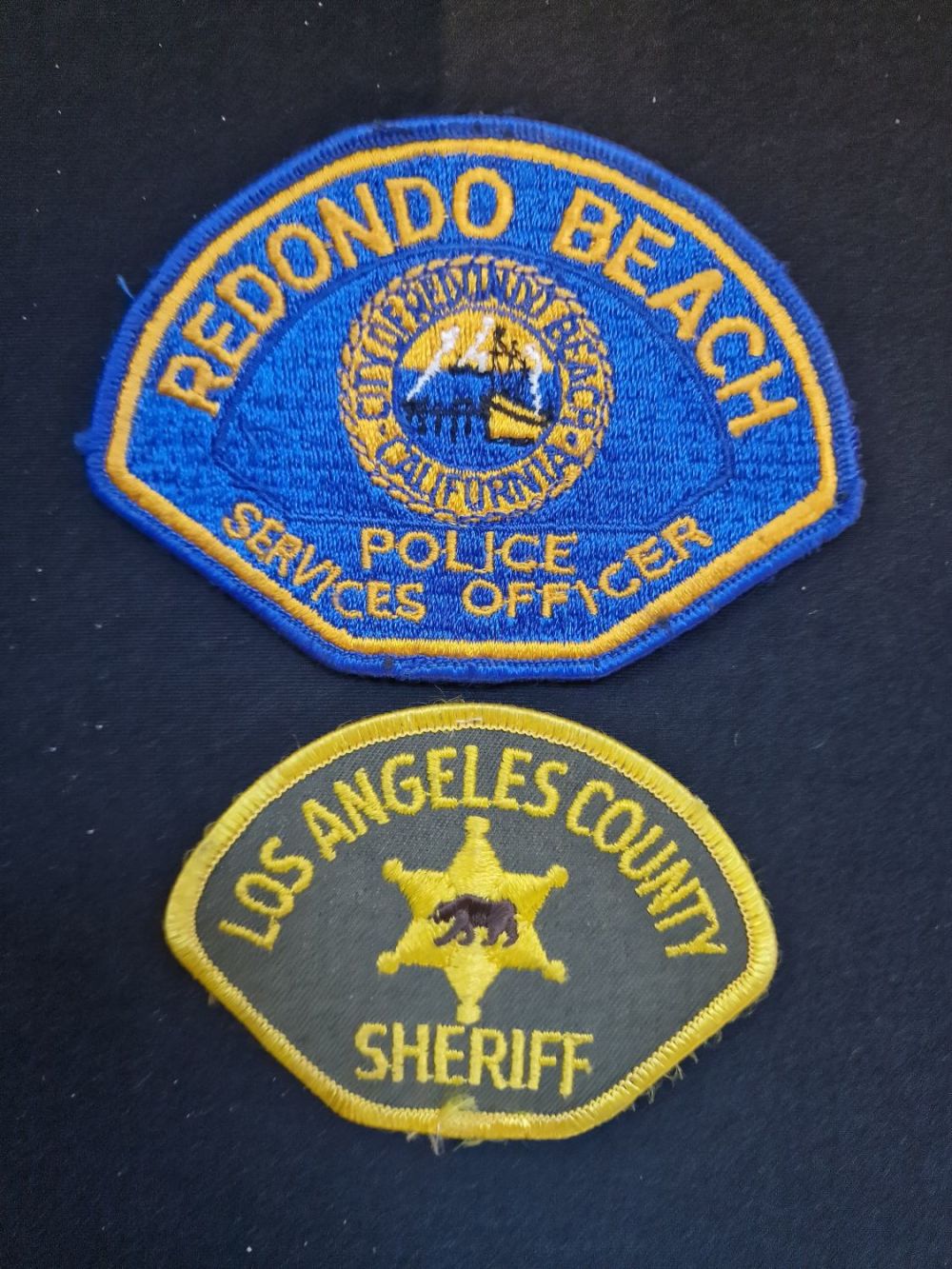 Lot 331: Two USA clothing patches. Los Angeles Country Sheriff...