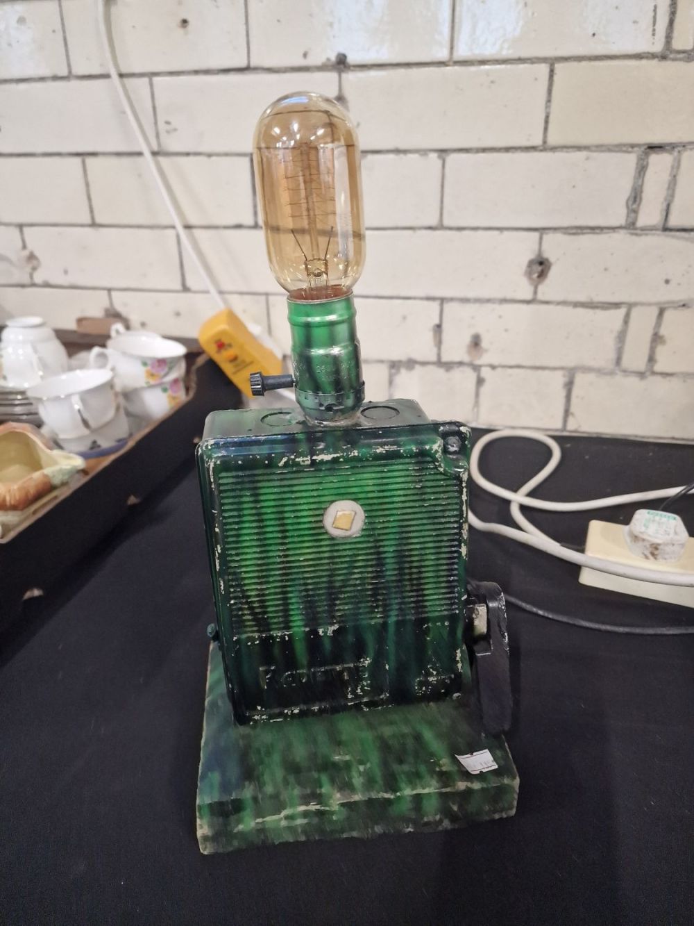 Lot 338: Converted Vintage Power box light