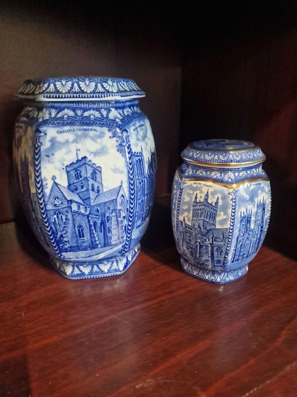 Lot 361: Two Rington tea maling ware tea caddy. Octagon...