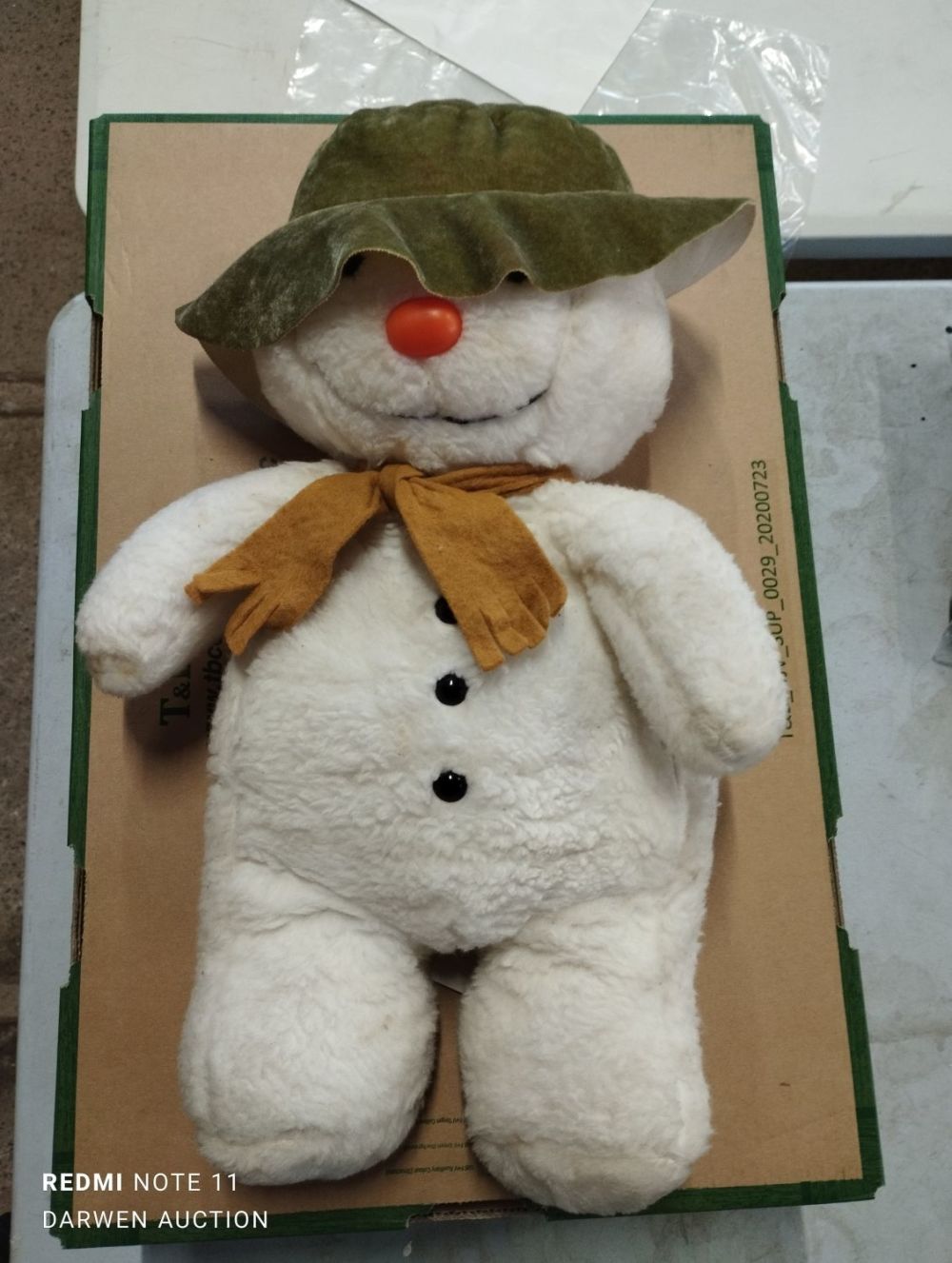 Lot 366: Vintage 1980's Snowman Teddy by Golden Bear. Approx....