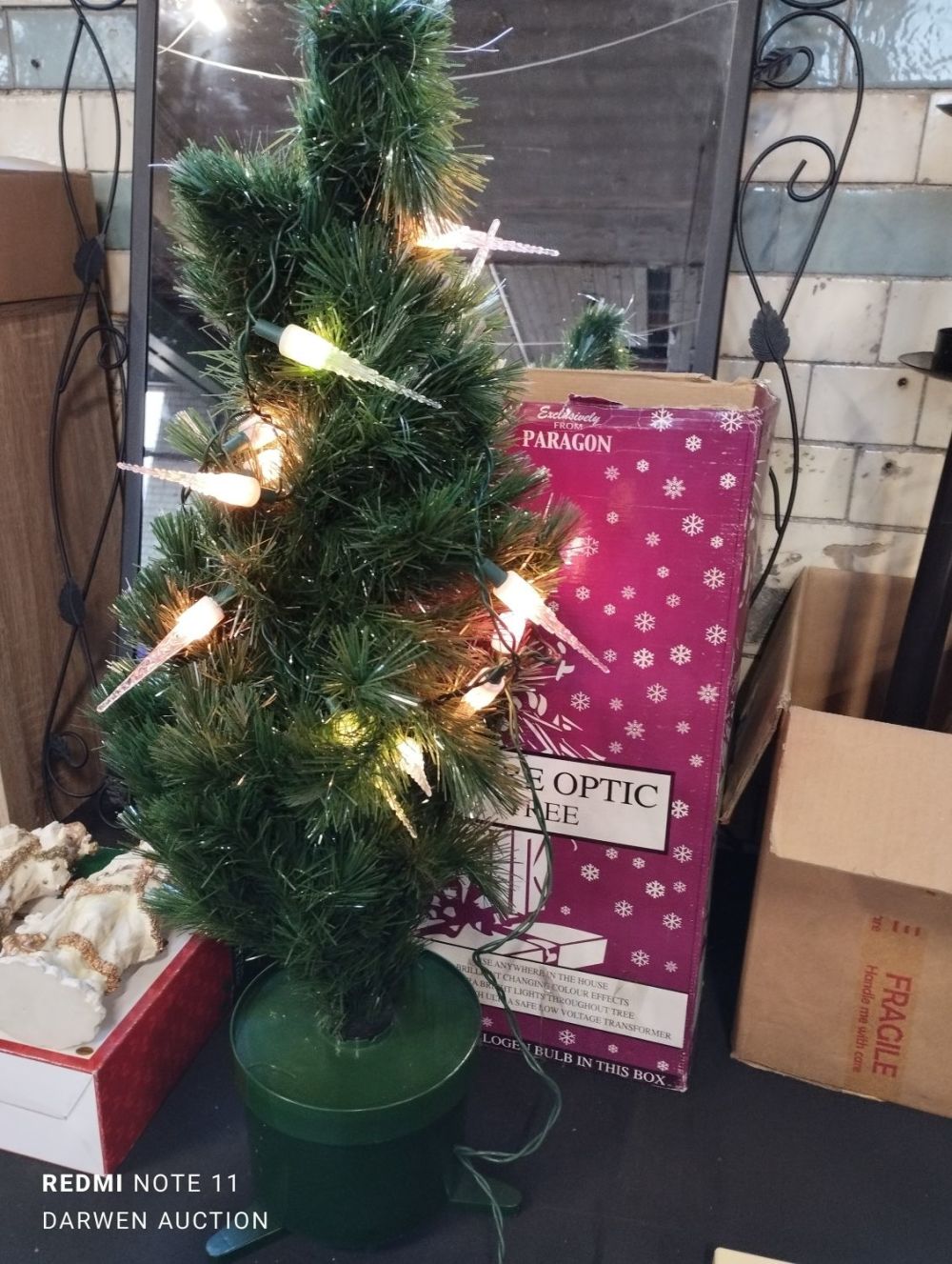 Lot 384: Fibre Optic Christmas Tree. Tested for Power.