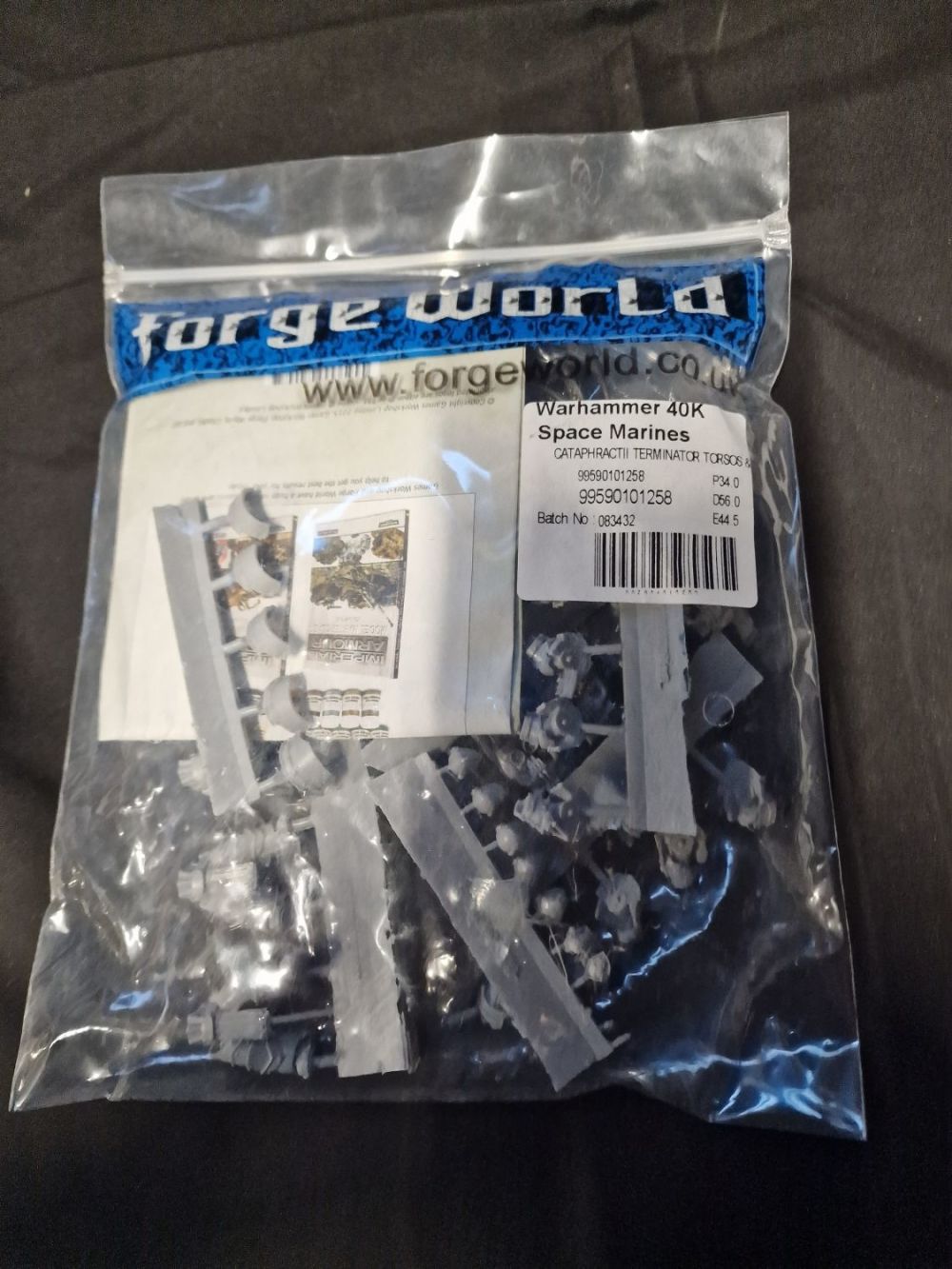 Lot 405: Forge world warhammer 40k space marines. CataphractII Terminator.