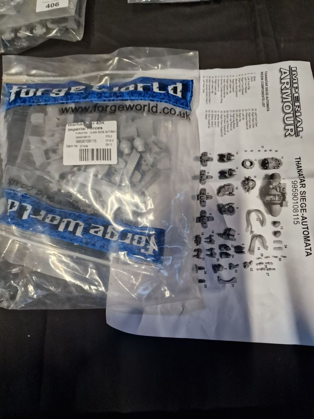 Lot 409: Forge world warhammer 40k imperial forces Thanatar seige-Automata....