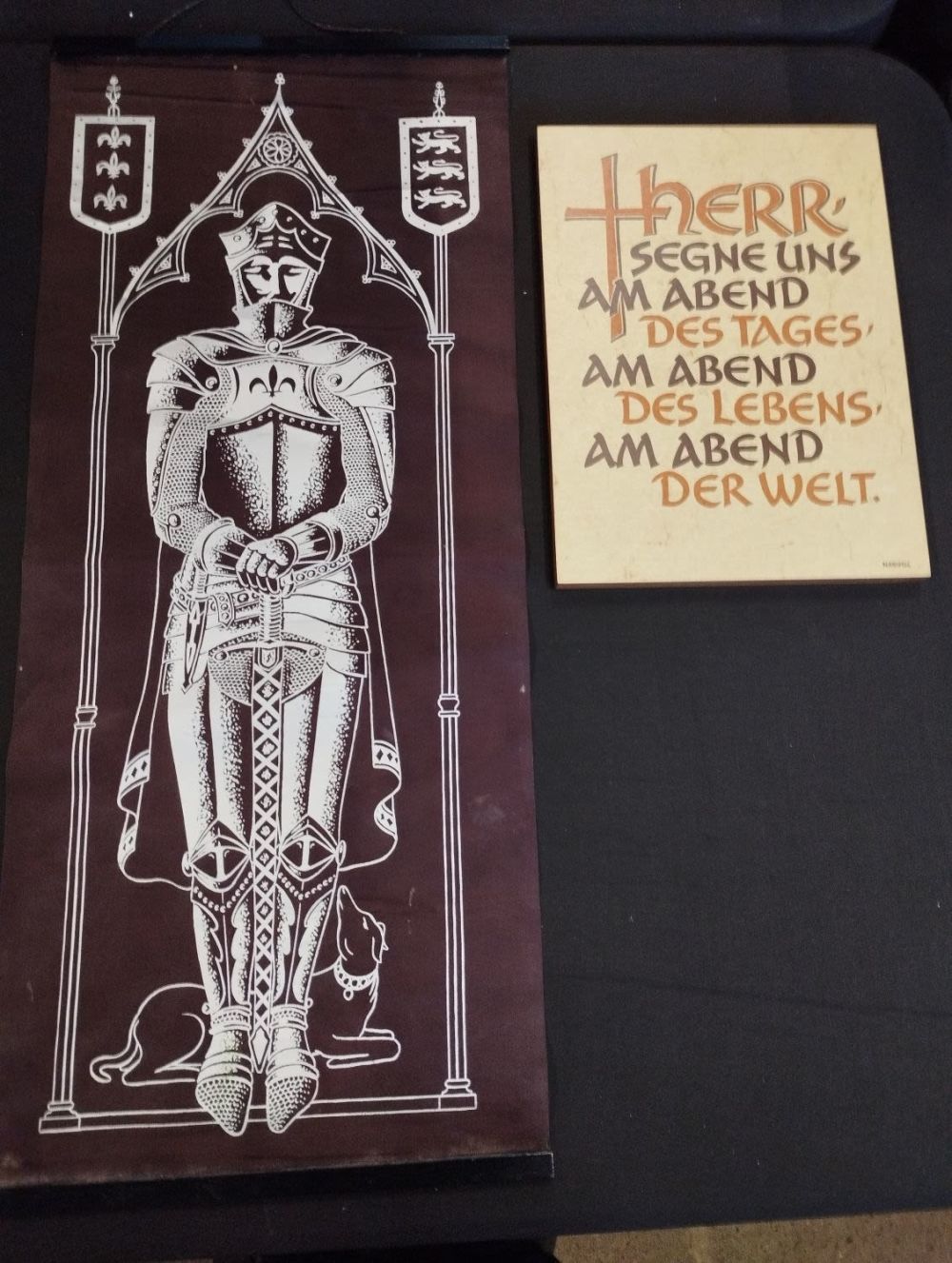 Lot 145: Medieval Style Hanger and Sign