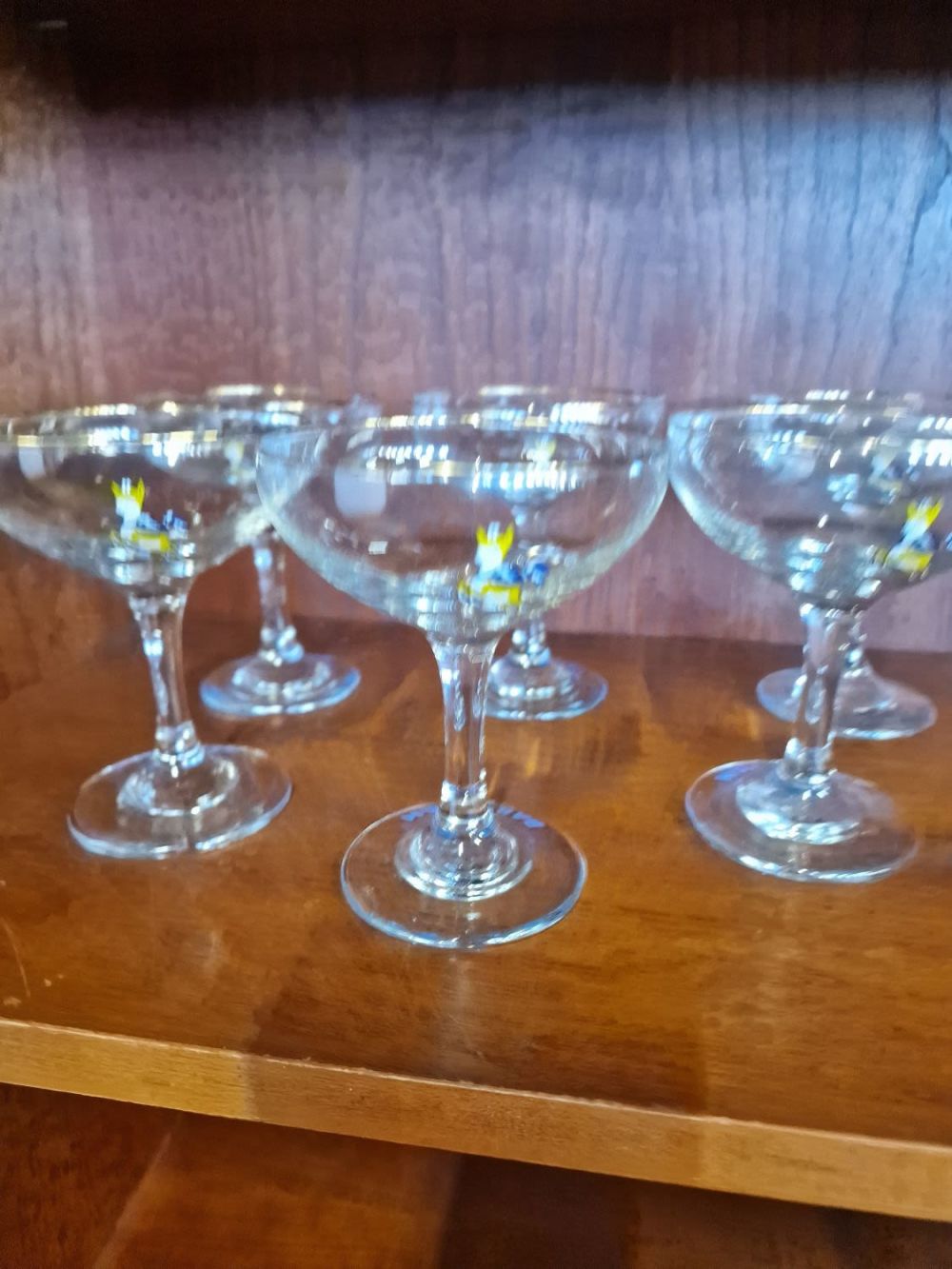 Lot 157: Six vintage 1970's Baby Cham glassess