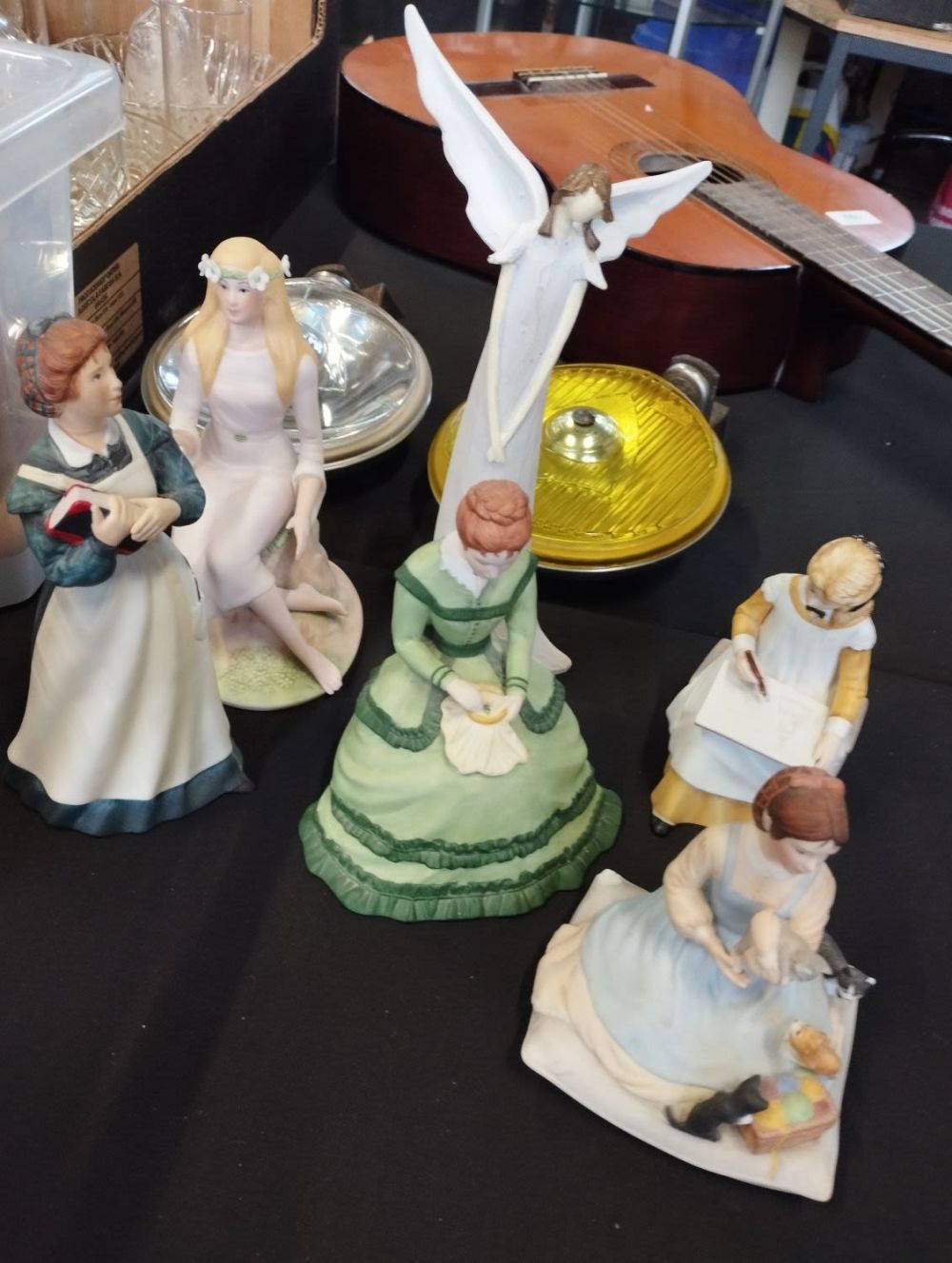 Lot 201: Selection of Six Vintage Collectable Figurines inc Franklin...