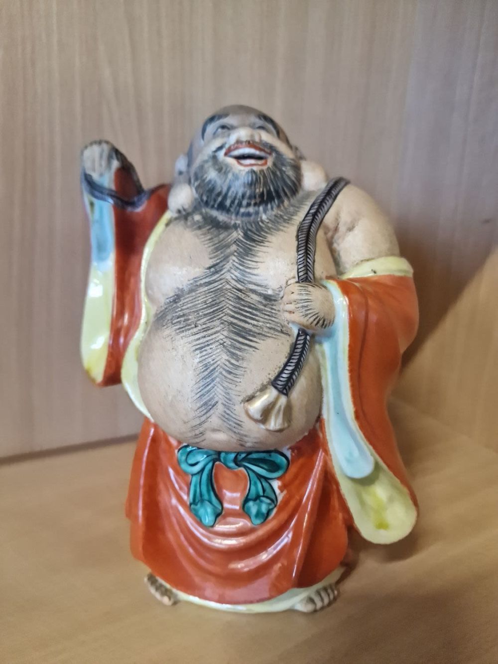 Lot 364: Hand painted vintage ceramic Buddha