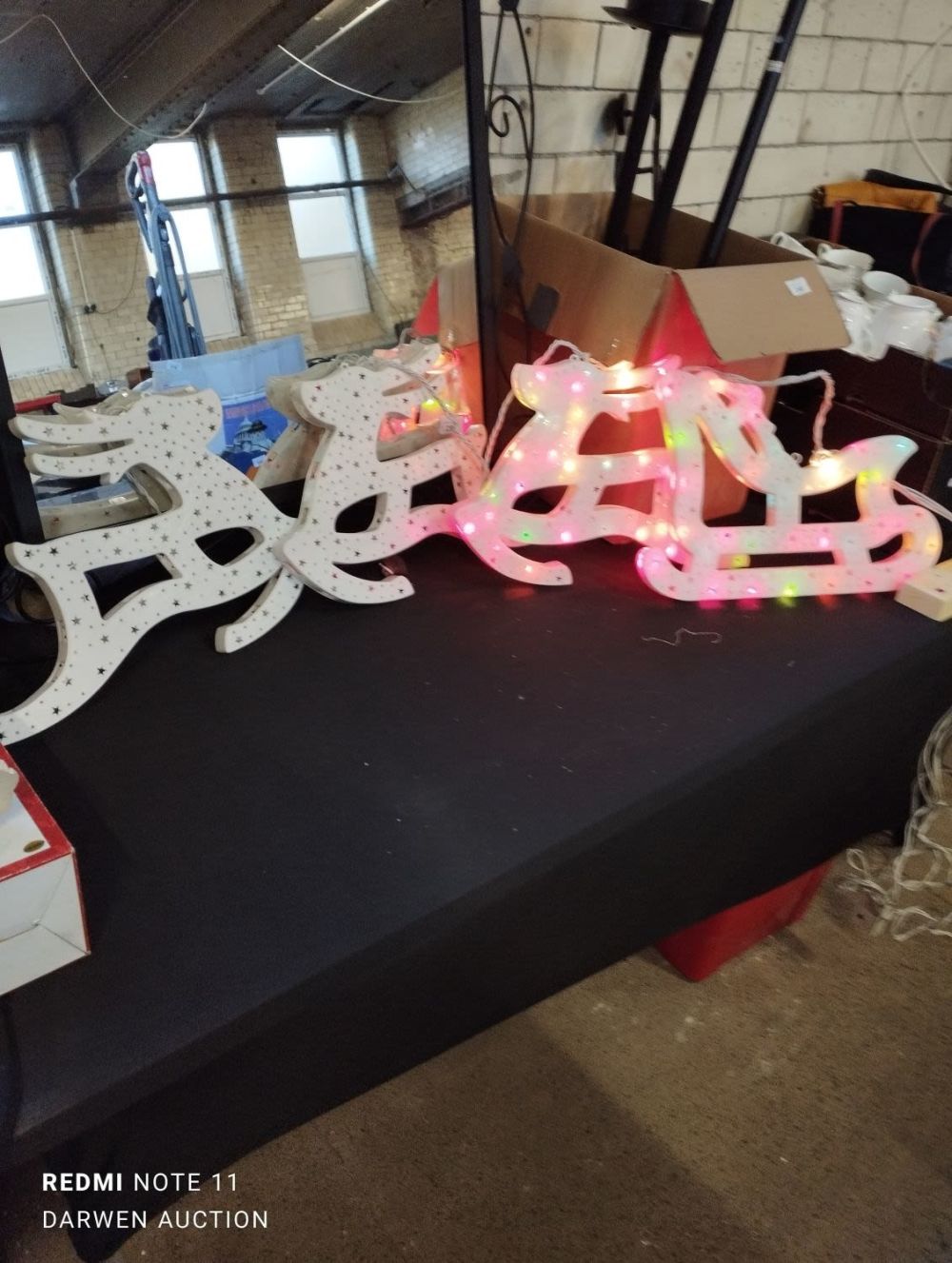 Lot 382: Christmas Silhouette Mini Lights - 140 Lamp. Reindeer...