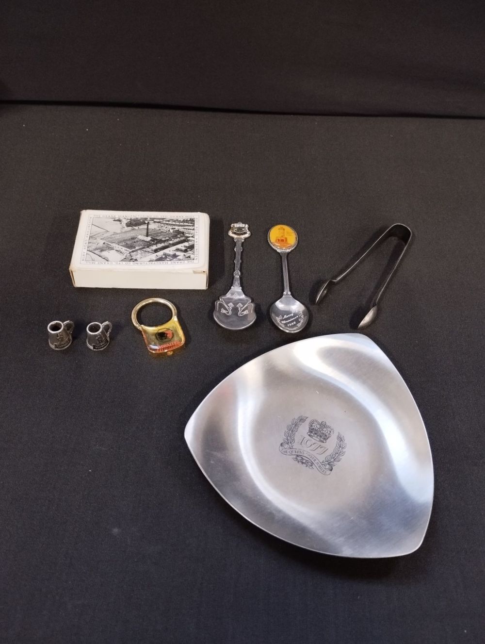 Lot 37: Vintage Local Items inc Darwen Tower Spoon, Blackburn...