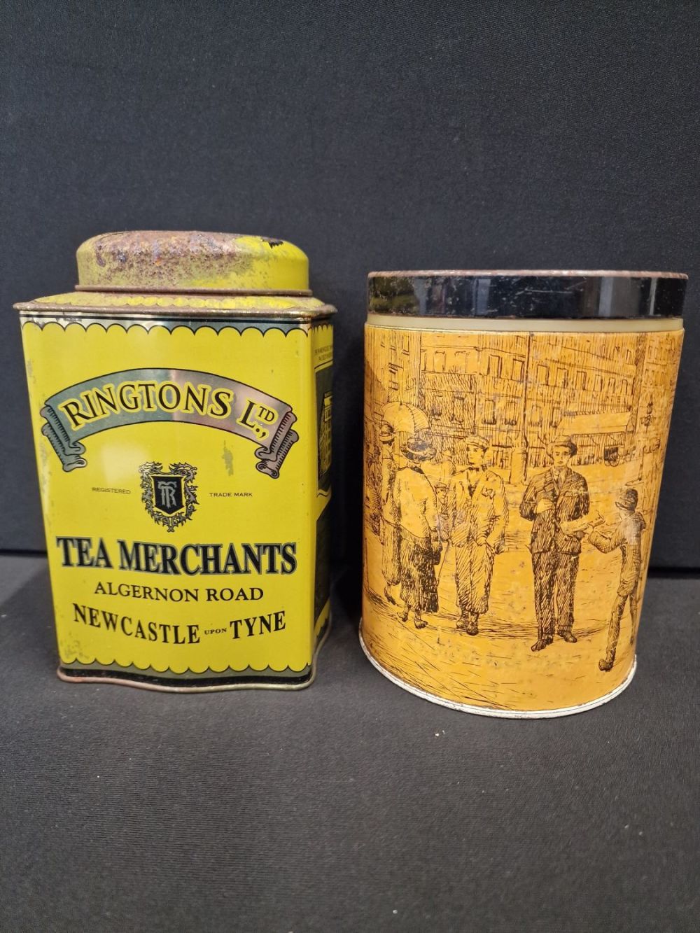 Lot 75: Two vintage tins including Ringtons Ltd.
