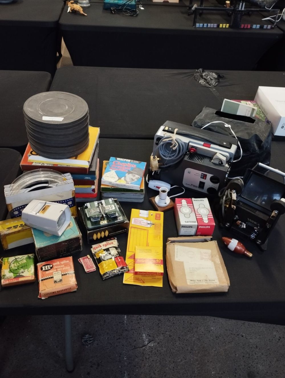 Lot 97: Vintage Sankyo Duelux 1000 8mm Projecter, with Reels,...