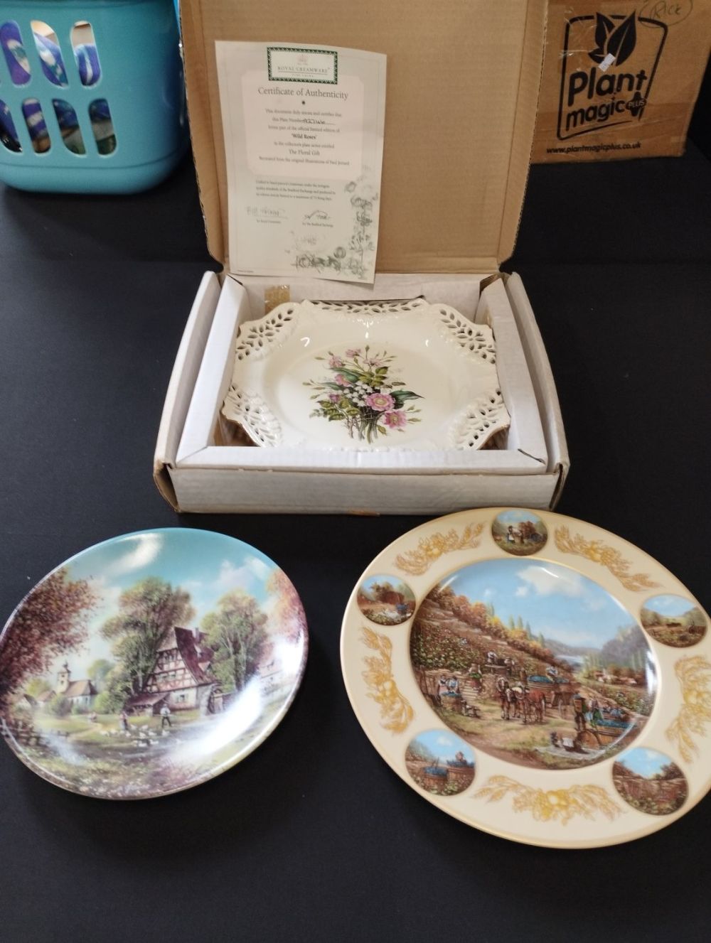 Lot 99: Selection of Vintage Collectable Plates inc Royal Creamware