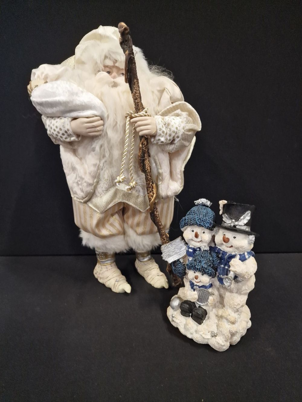 Lot 114: Traditional free standing Father Christmas with a snowman...