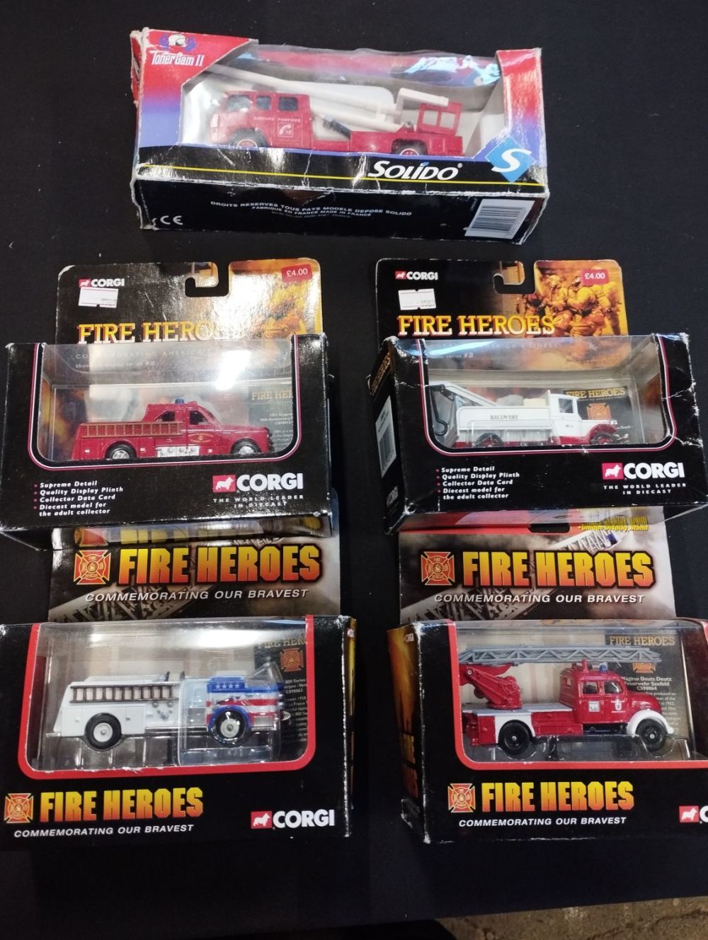 Lot 135: Selection of Vintage Collectable Toy Fire Engines and...