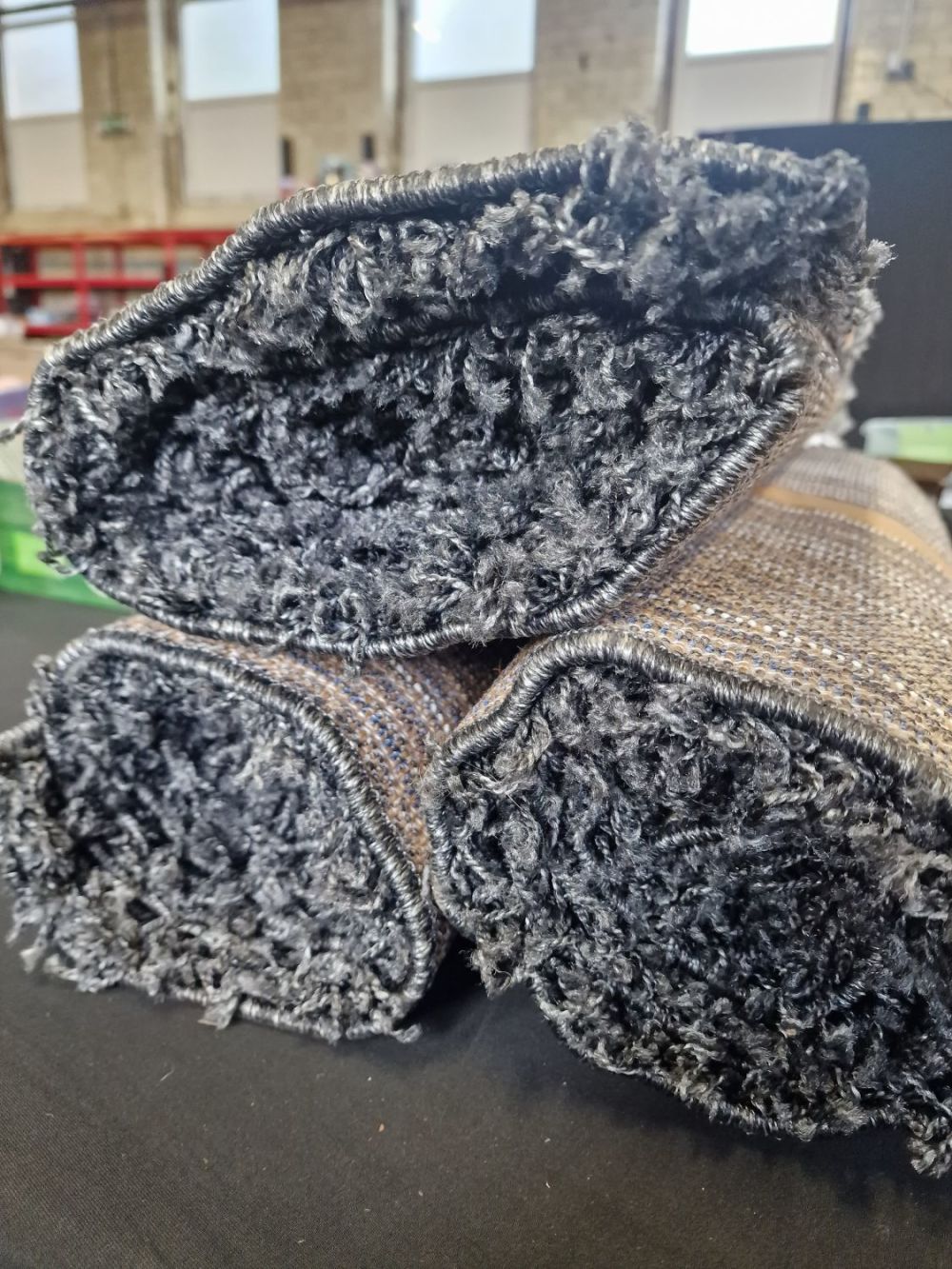 Lot 147: Three brand new Charcoal Grey 6x2ft rugs