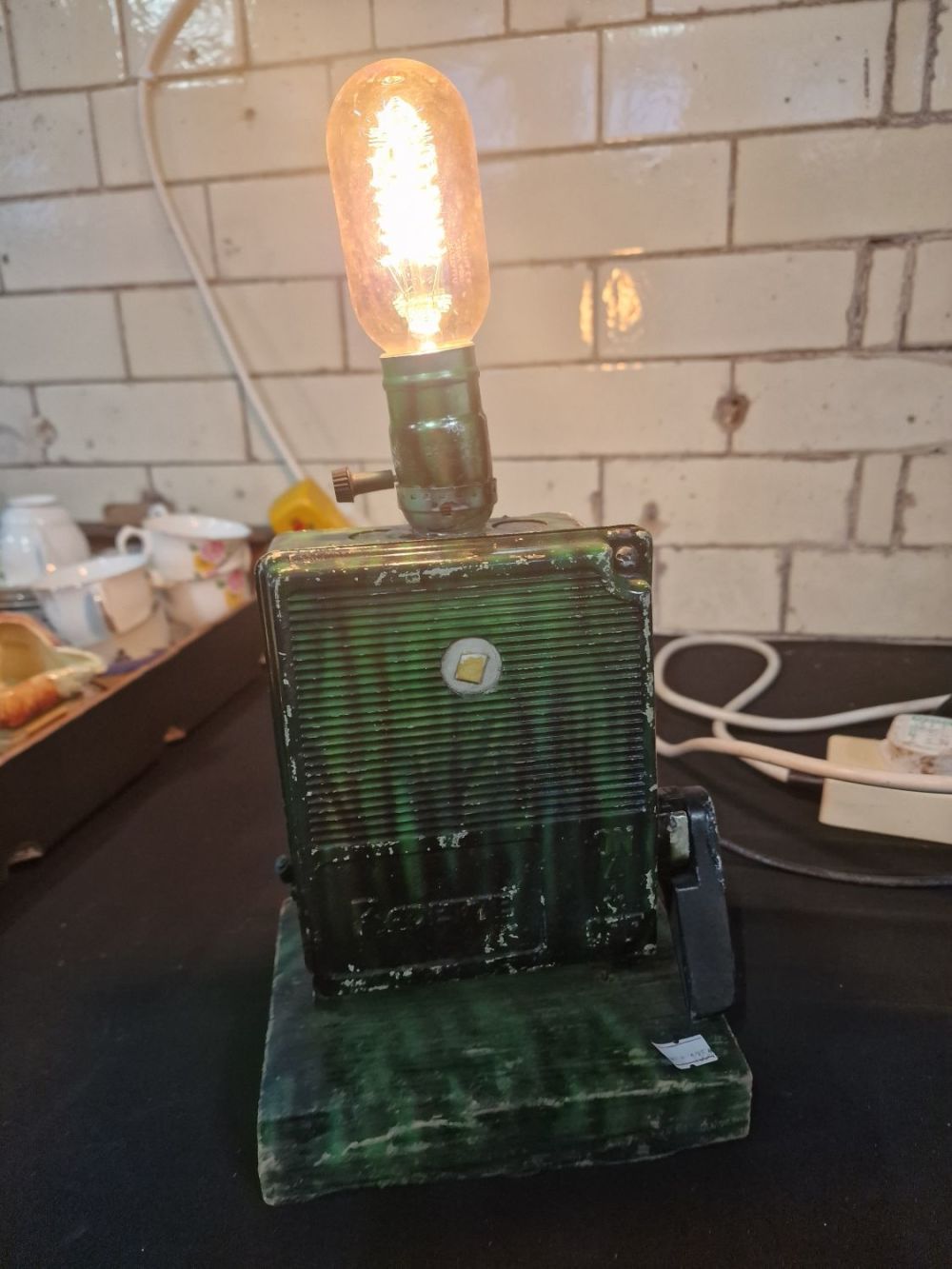 Lot 195: Converted Vintage Power box light
