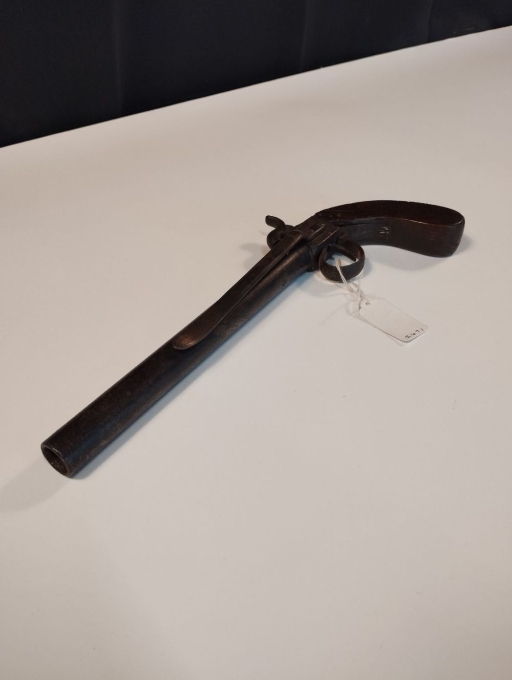 Lot 226: 19th century precision percussion pistol.