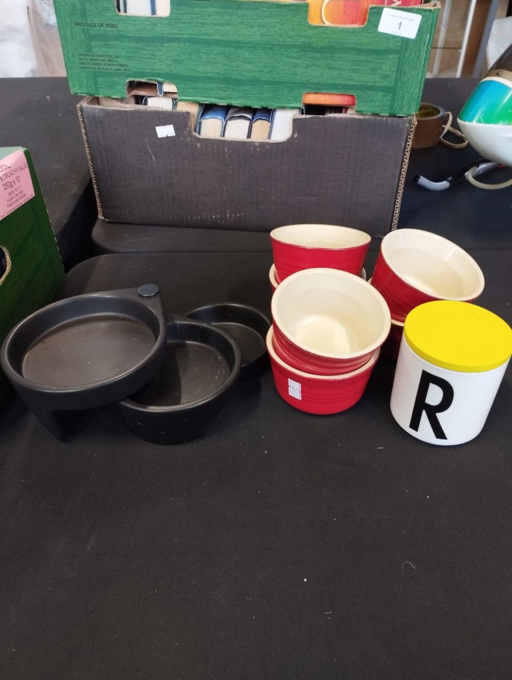 Lot 238: Stoneware Items inc Six LeCreuset Ramekins and a...