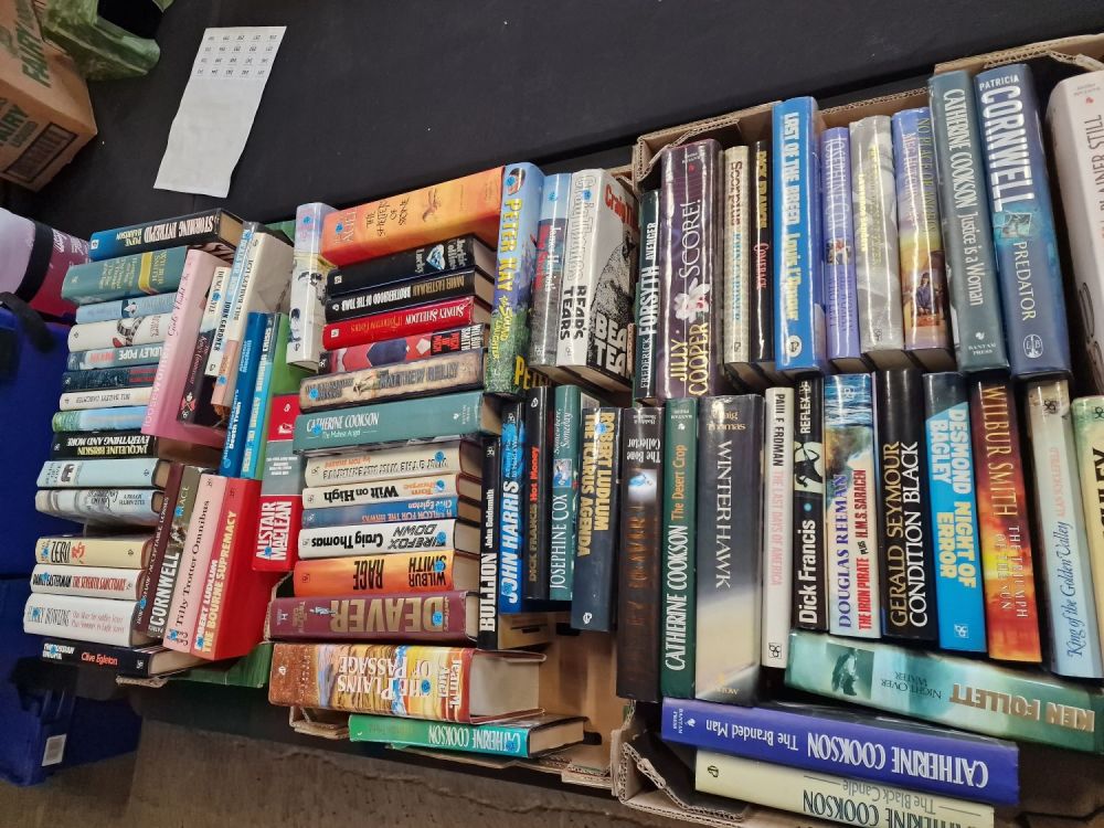 Lot 241: A bundle of hard back books.