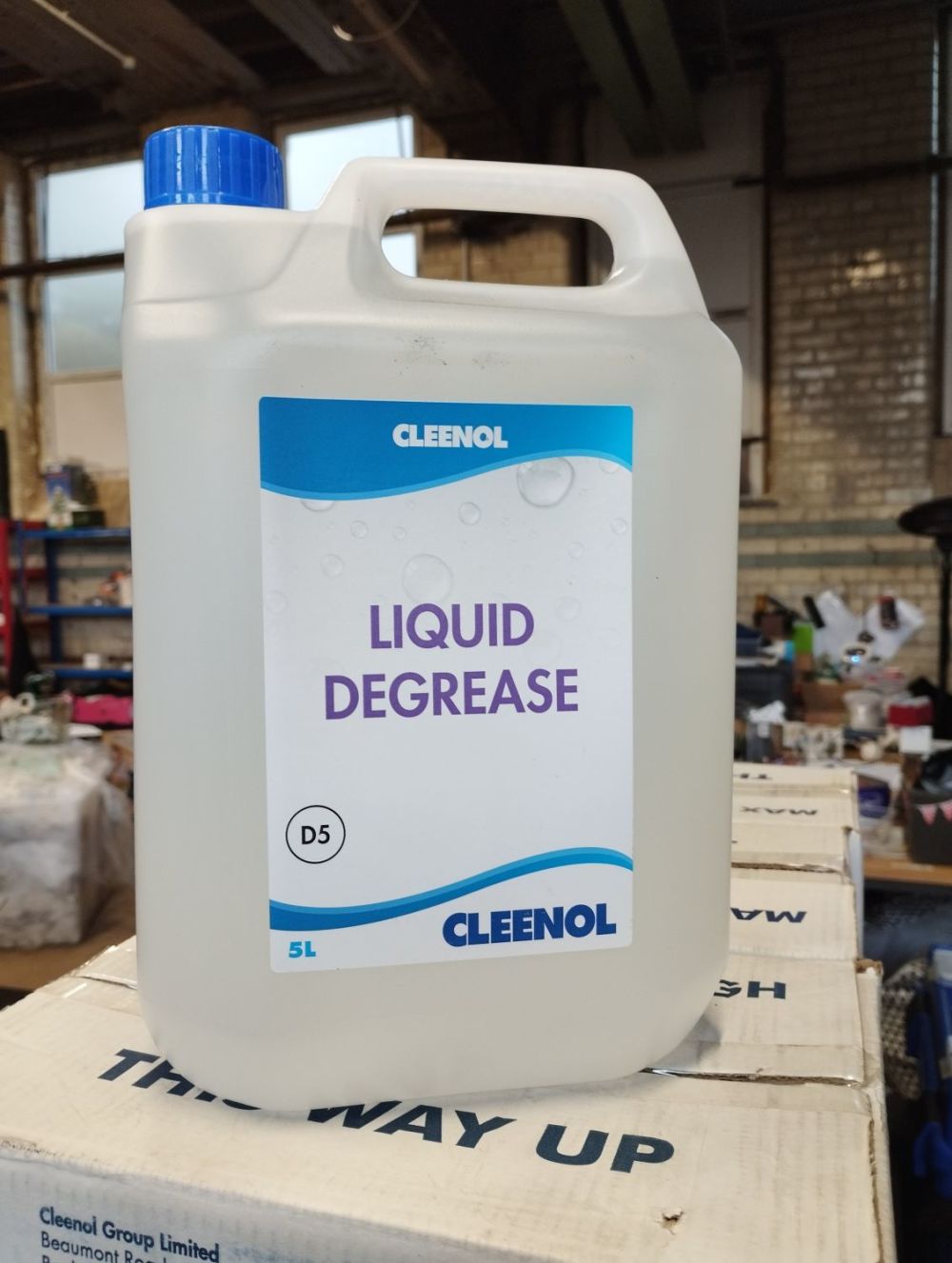 Lot 247: Twelve 5 Litres of Cleenol Liquid Degrease. New...