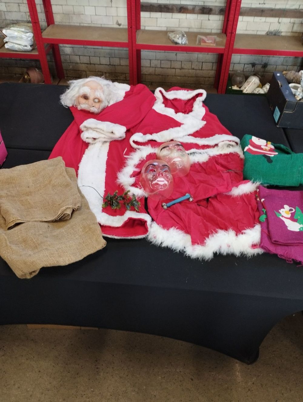 Lot 269: Mr & Mrs Claus Outfits with Sacks