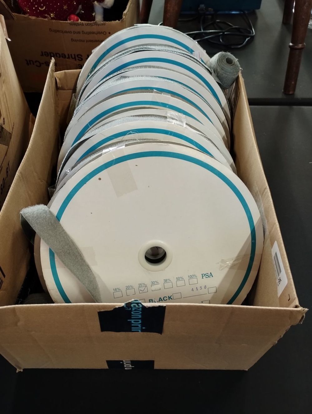 Lot 270: 11 Rolls of Sew On Velcro. 8 Rolls...