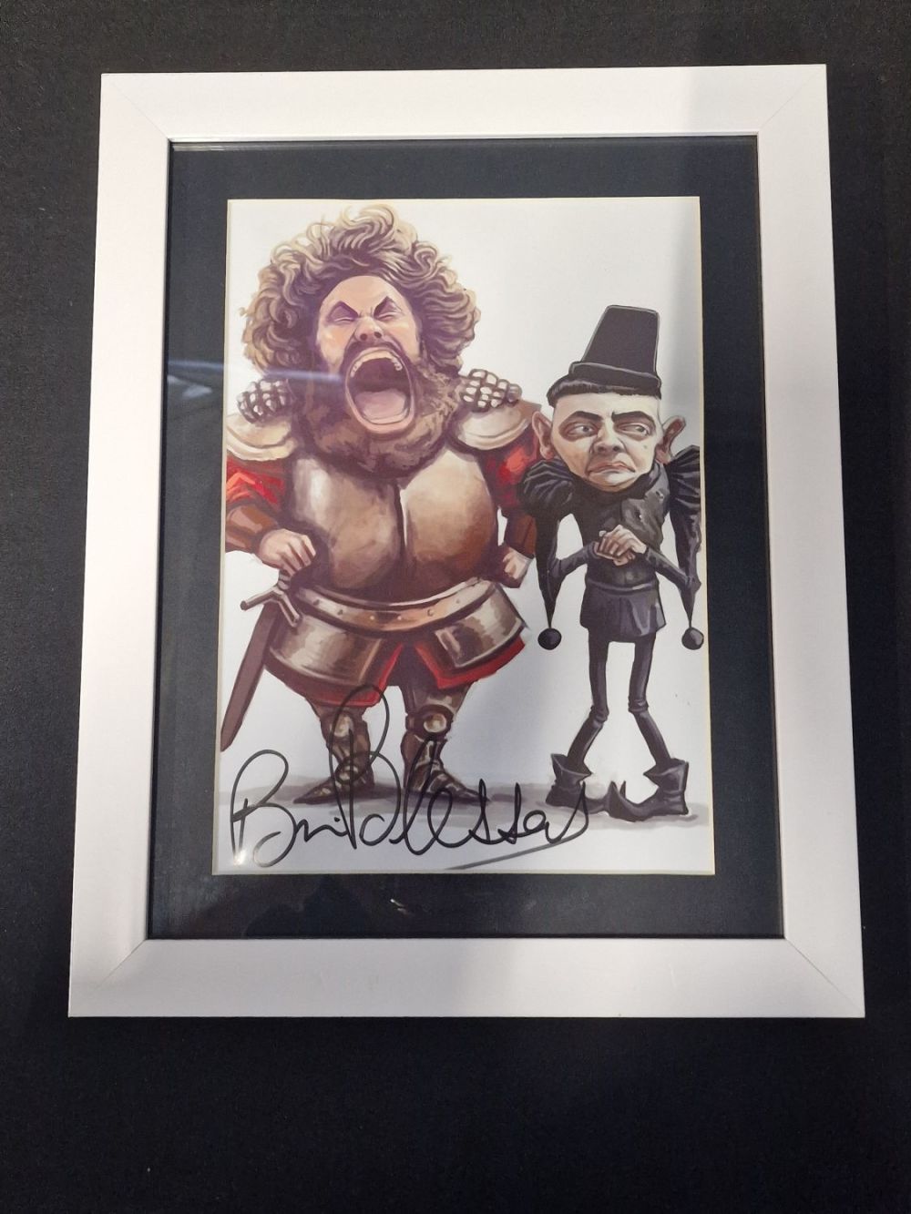Lot 351: A authenticated signed caricature of Brian Blessed and...