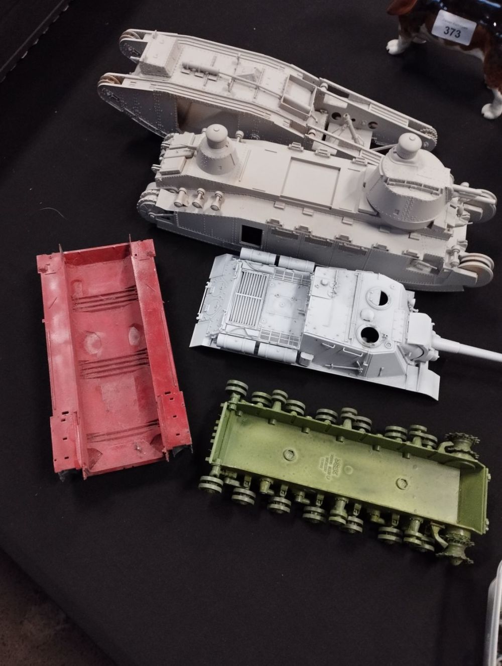 Lot 374: Spare Parts for Meng and Tamiya Tank Model...