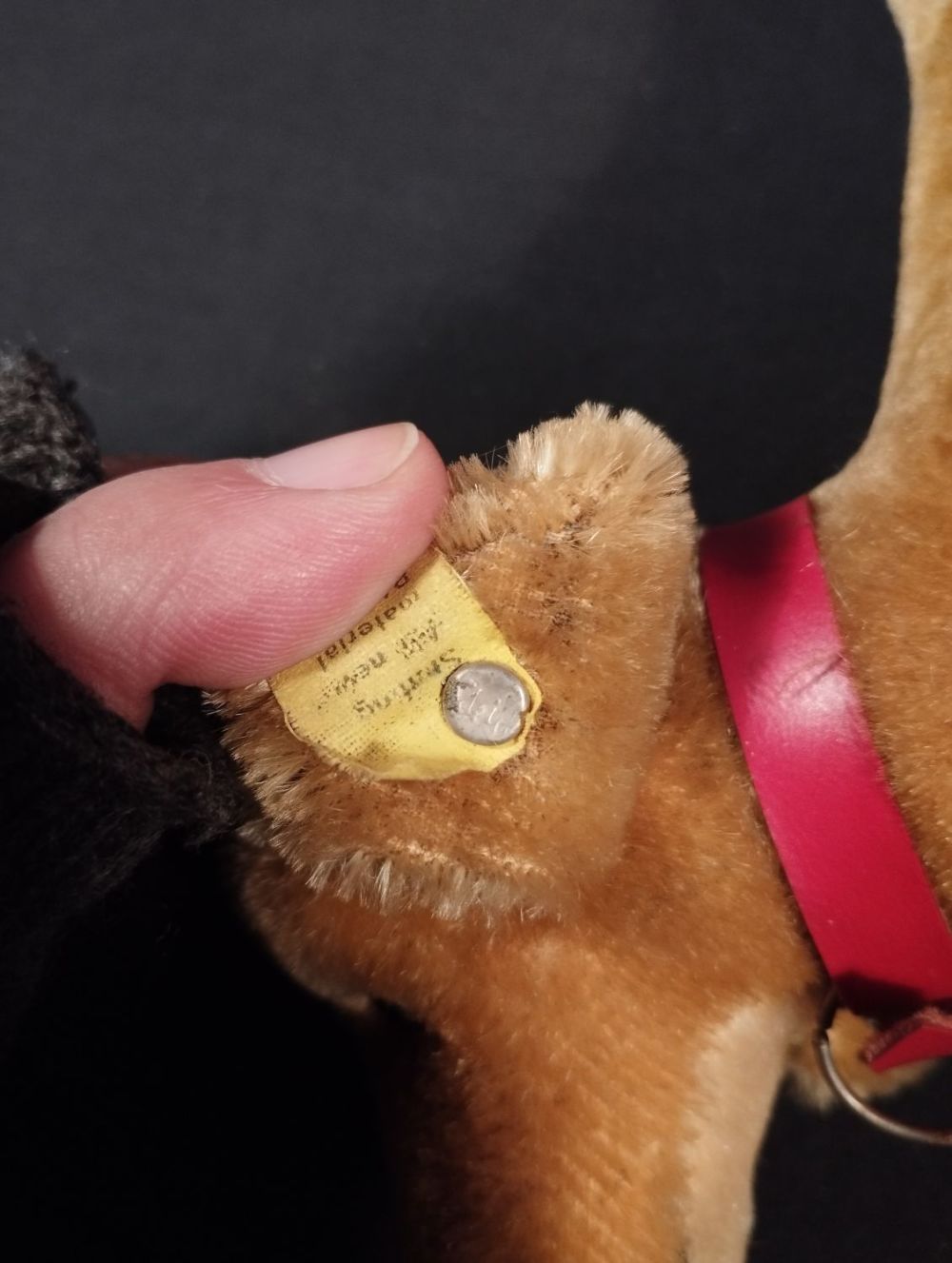 Lot 154: Four Vintage Steiff Mohair Dogs inc 1960's Dachshund...