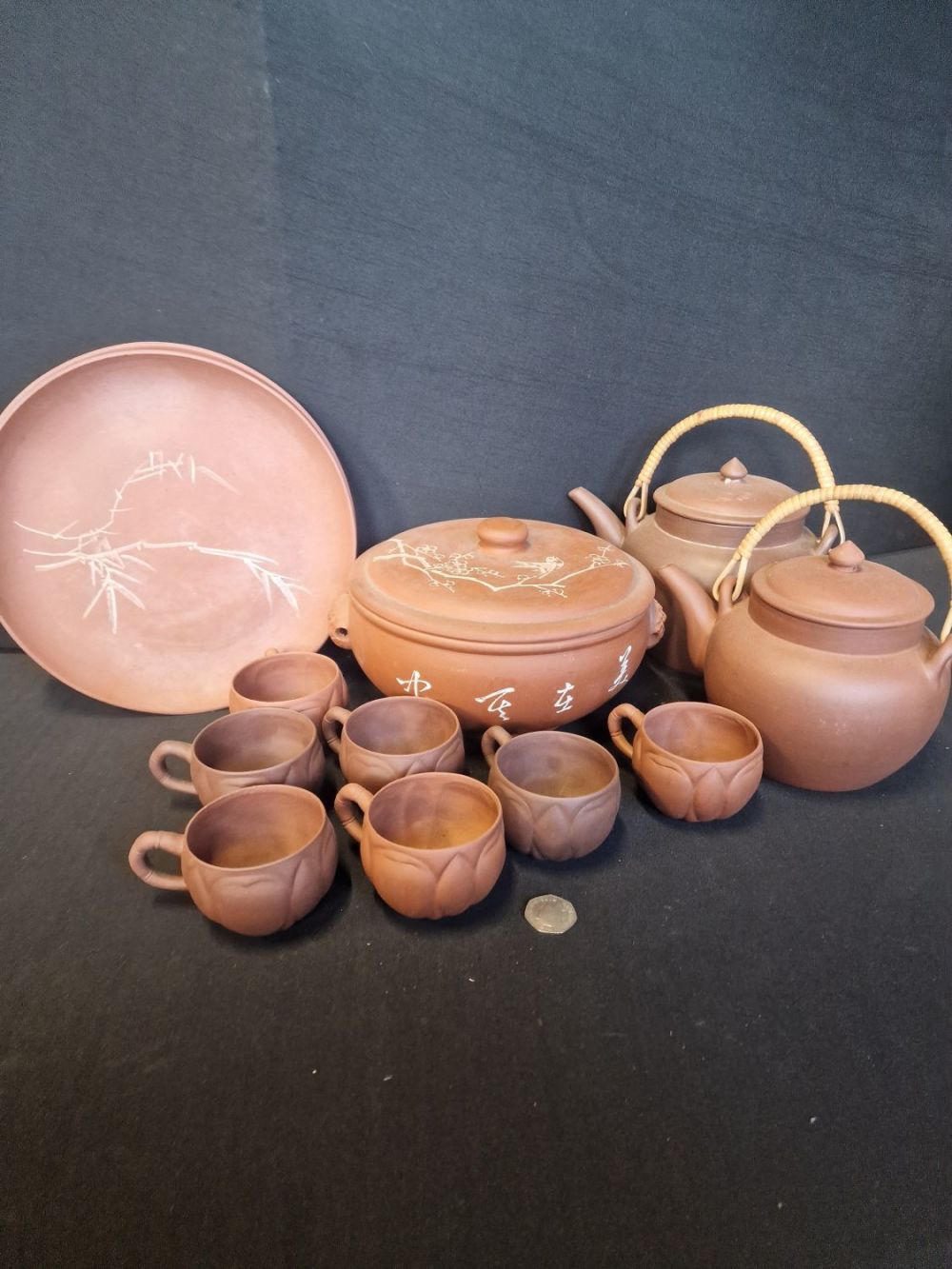 Lot 213: A collection of Terracotta table ware. Includes two...