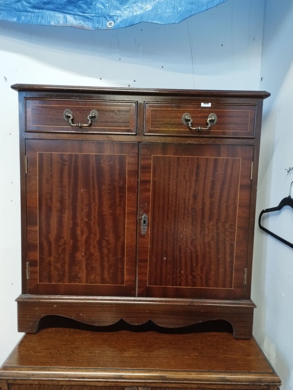 Lot 214: Vintage Mahogany Two Drawer Dwarf Library Bookcase /...