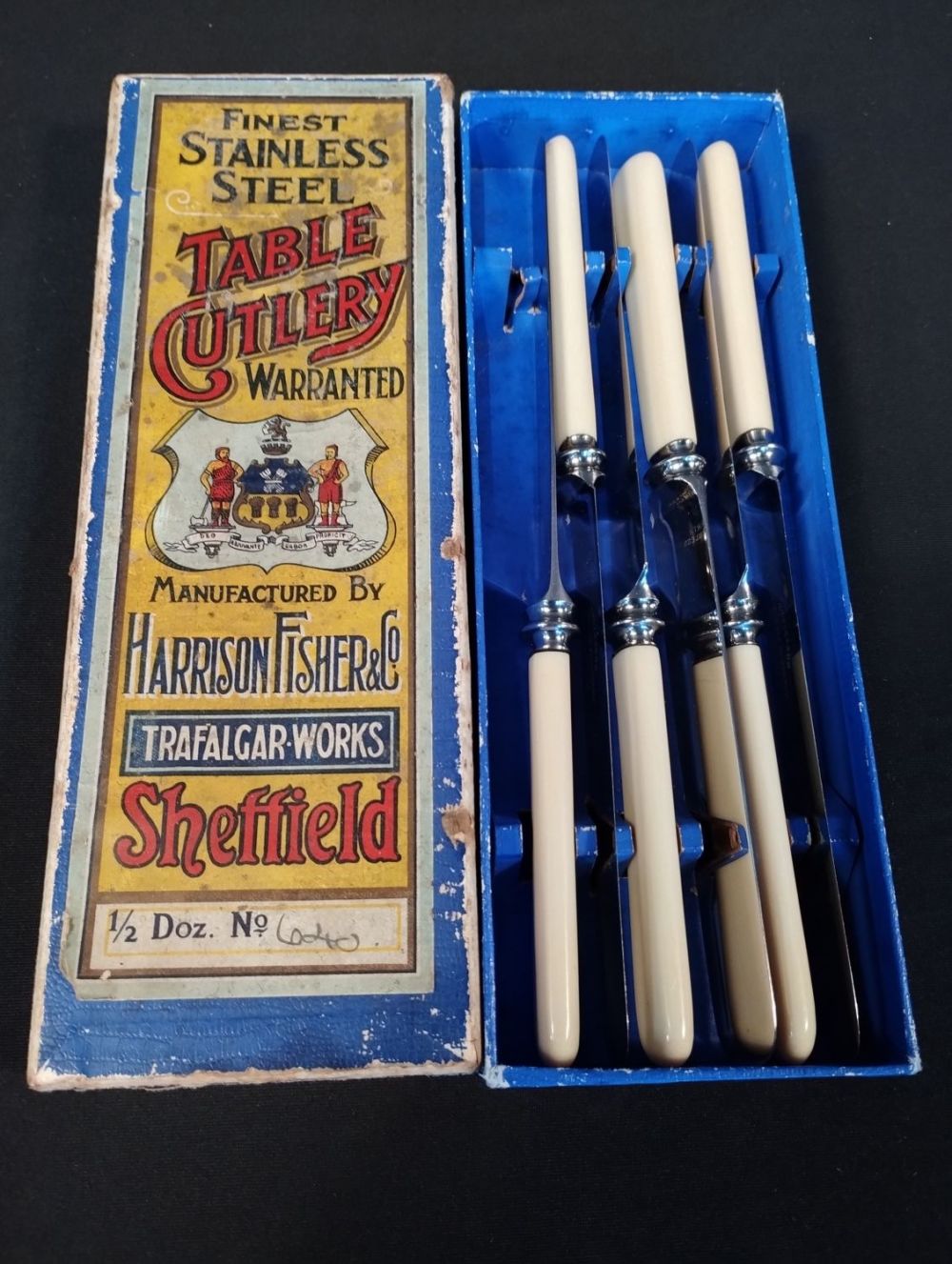 Lot 220: Vintage Original Boxed Set of 6 Finest Stainless...