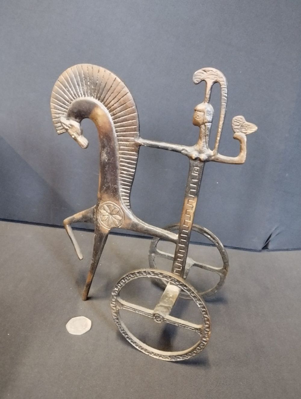 Lot 268: Vintage Frederic Weinberg Raymor 1950s Bronze Etruscan Roman...