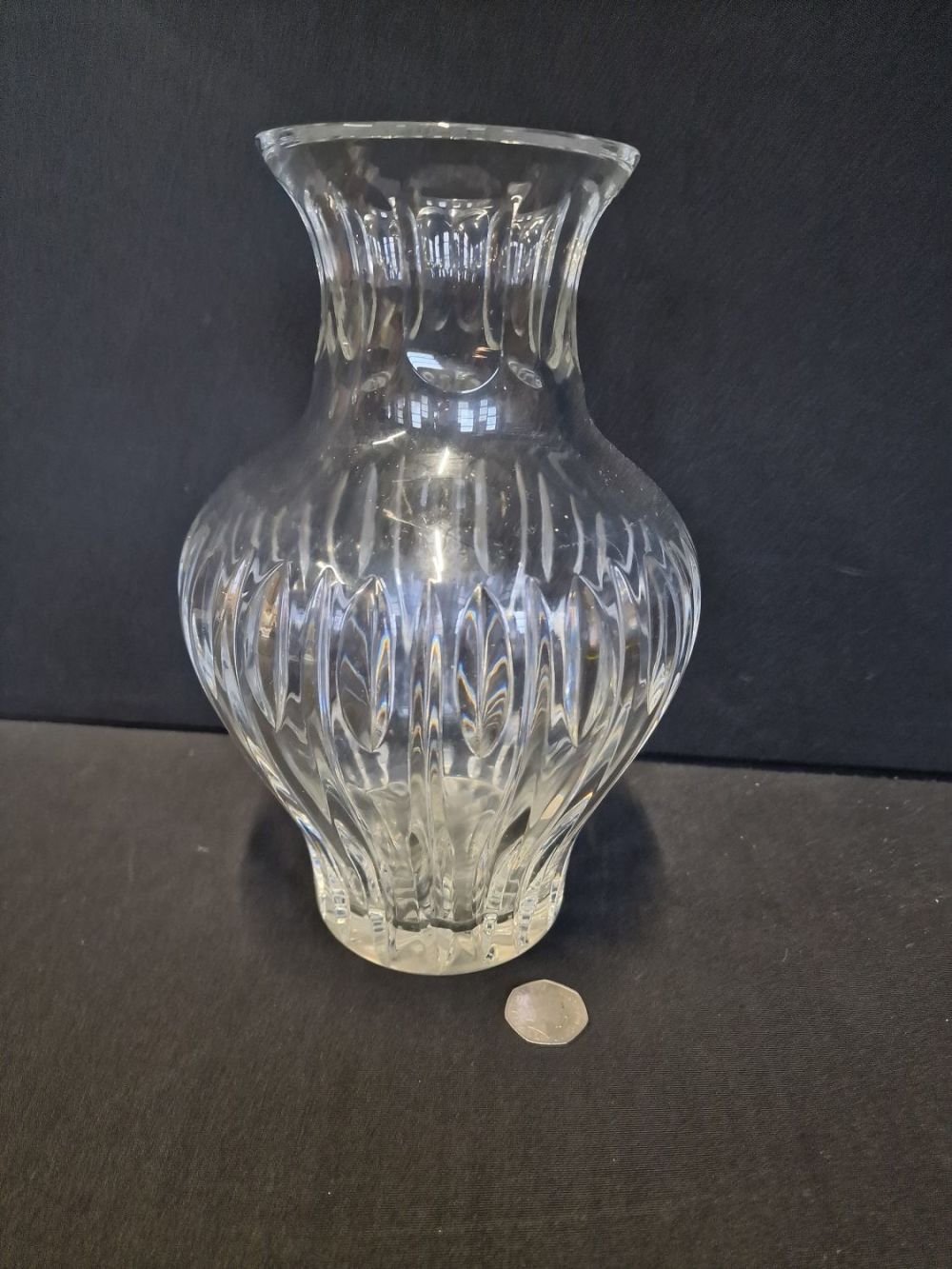 Lot 270: Marquis by Waterford Crystal Vase 26" Tall.